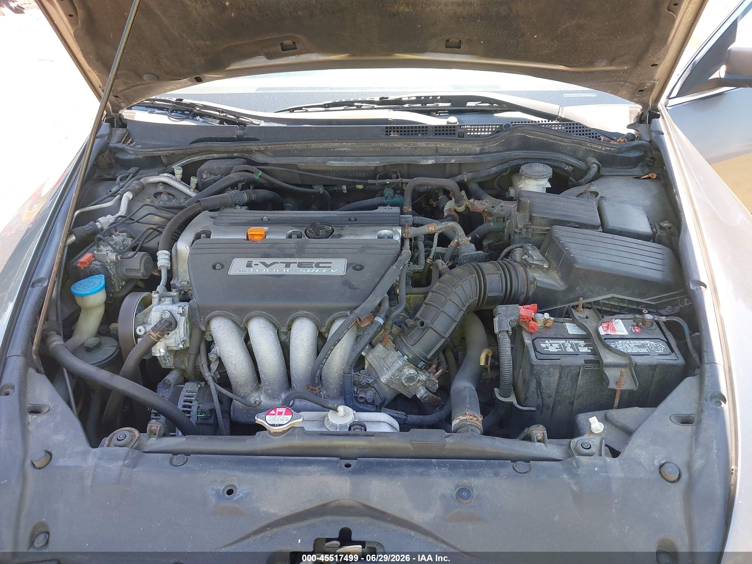 2007 Honda Accord 2.4 Ex Gray vin: 1HGCM56887A144252