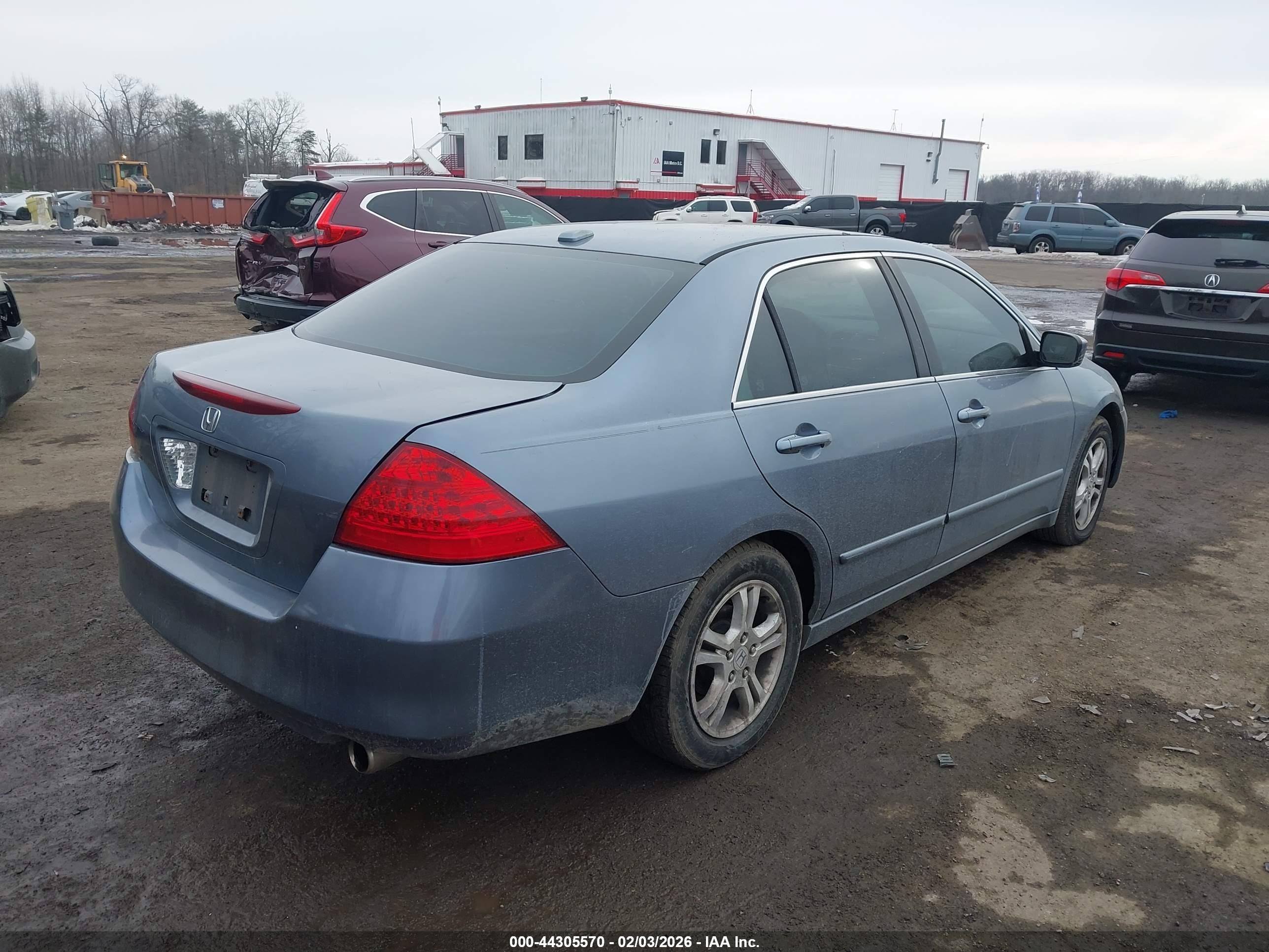 2007 Honda Accord 2.4 Ex Blue vin: 1HGCM56887A176182
