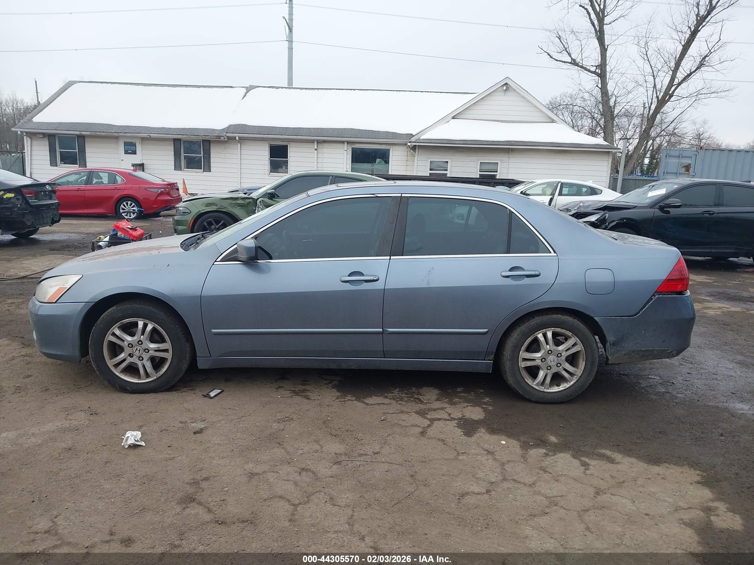 2007 Honda Accord 2.4 Ex Blue vin: 1HGCM56887A176182