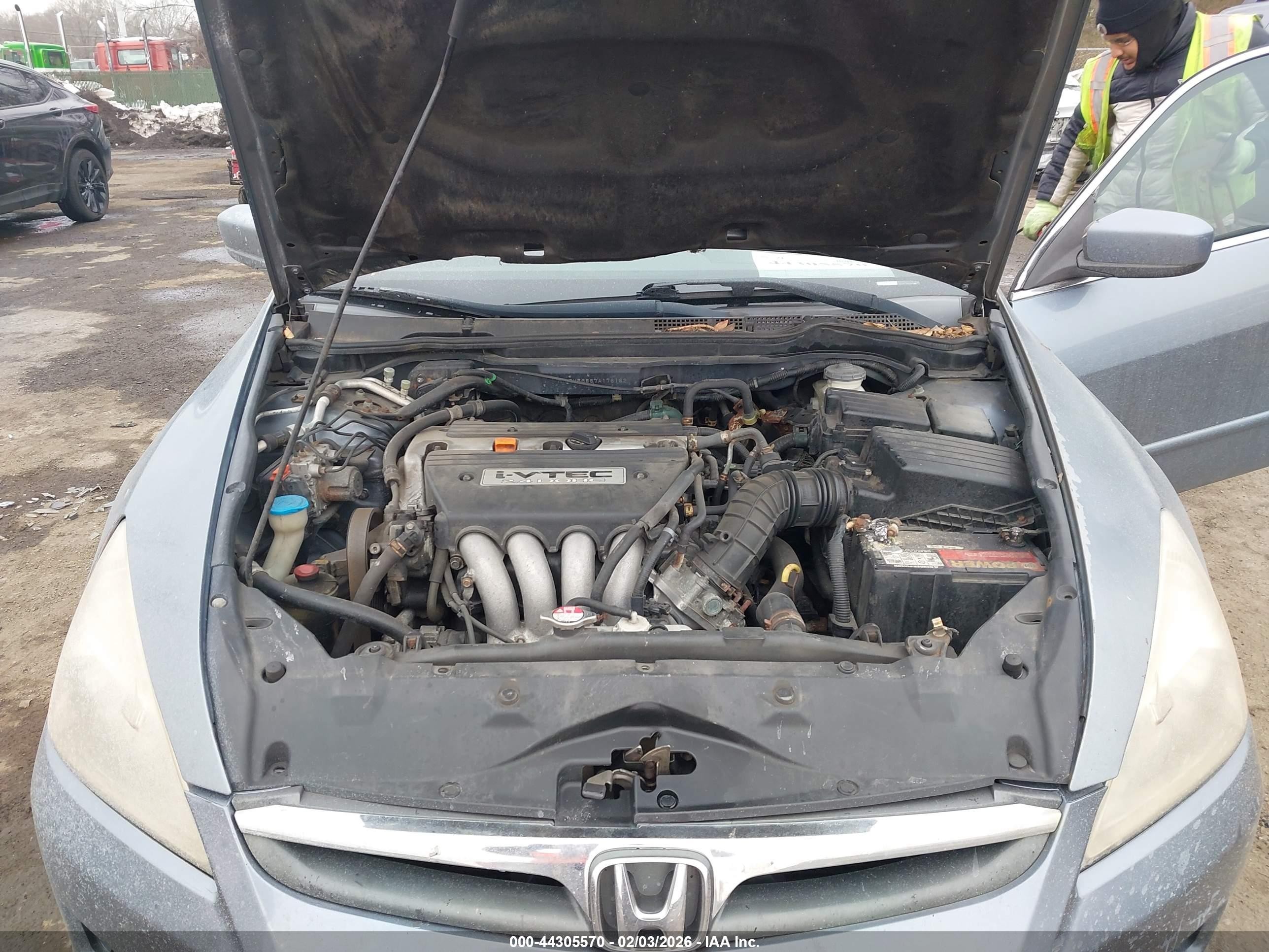 2007 Honda Accord 2.4 Ex Blue vin: 1HGCM56887A176182