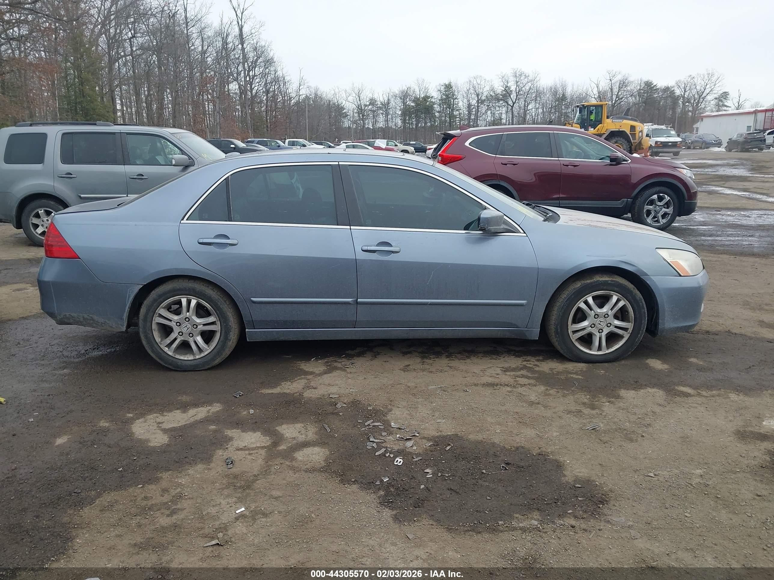 2007 Honda Accord 2.4 Ex Blue vin: 1HGCM56887A176182