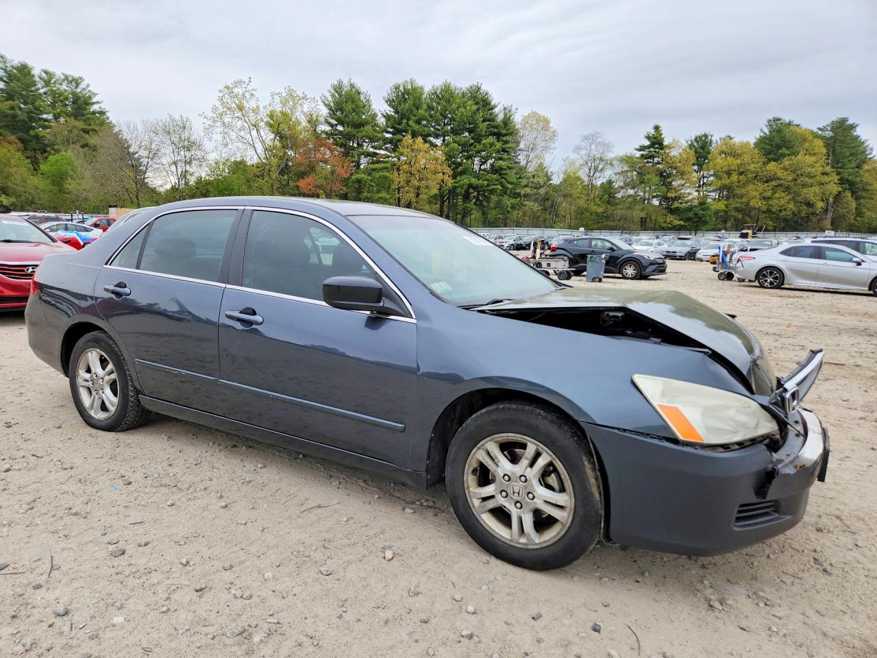 2007 Honda Accord Ex Gray vin: 1HGCM56887A198652