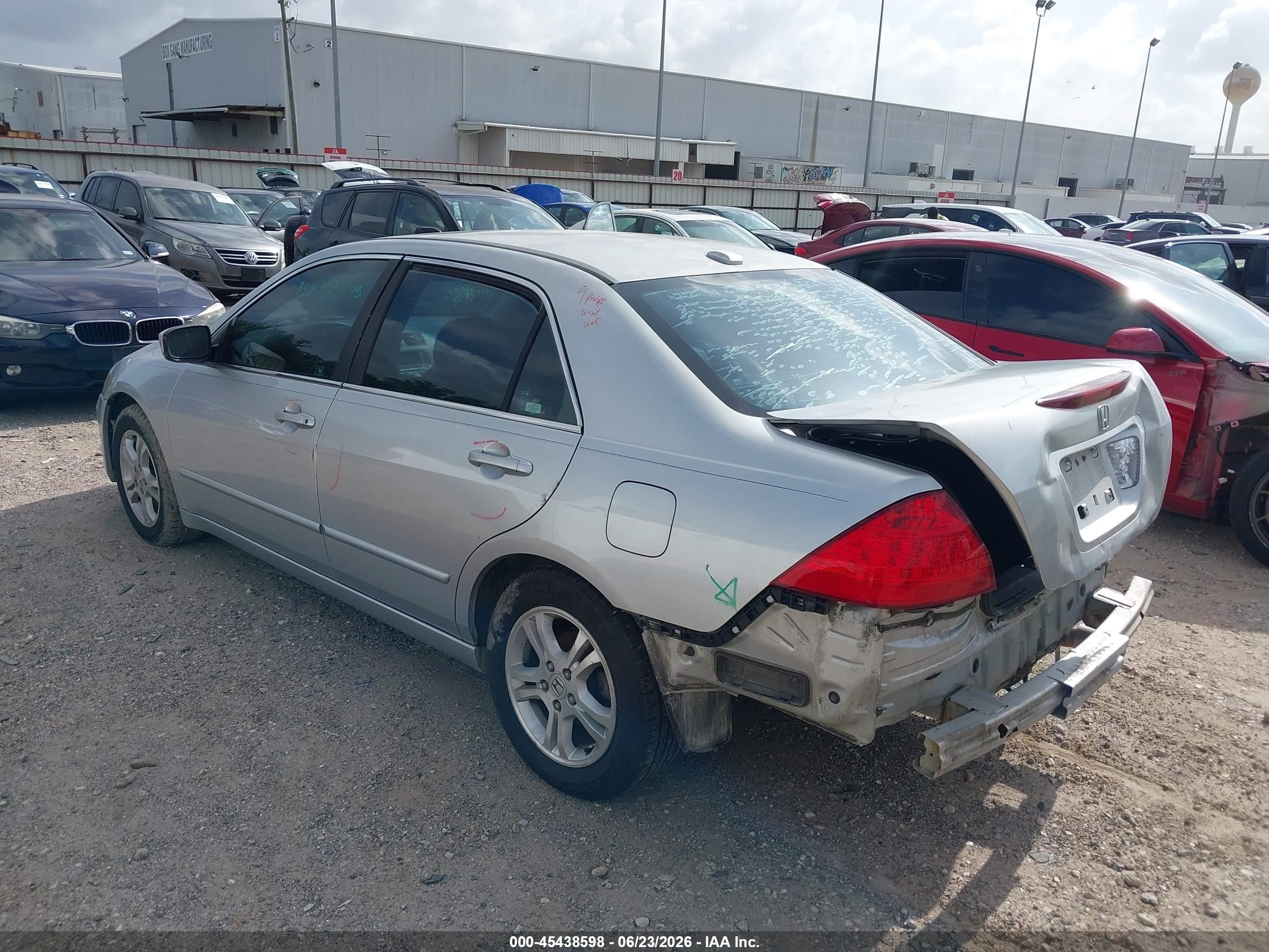 2007 Honda Accord 2.4 Ex Silver vin: 1HGCM56887A213649