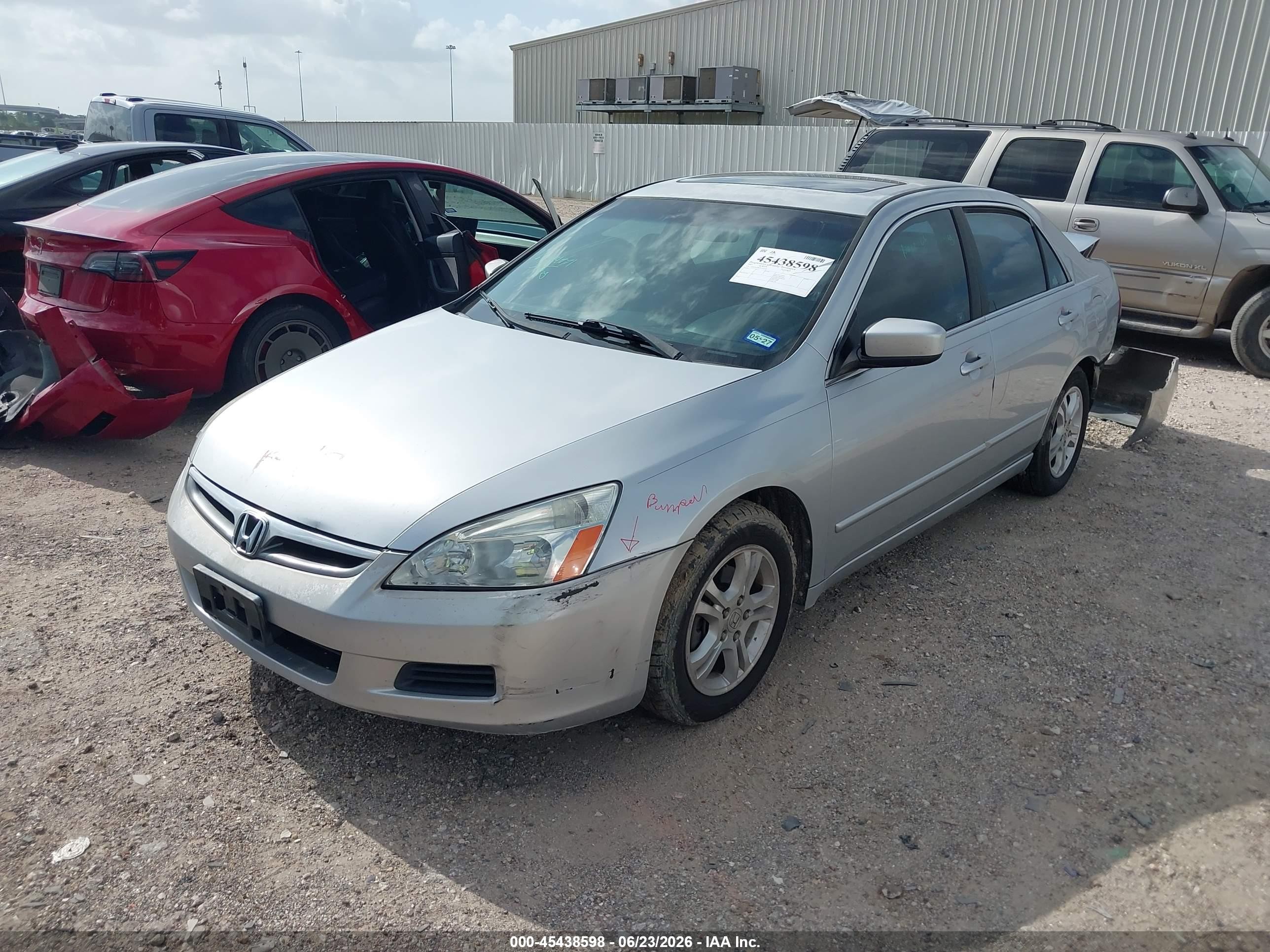 2007 Honda Accord 2.4 Ex Silver vin: 1HGCM56887A213649