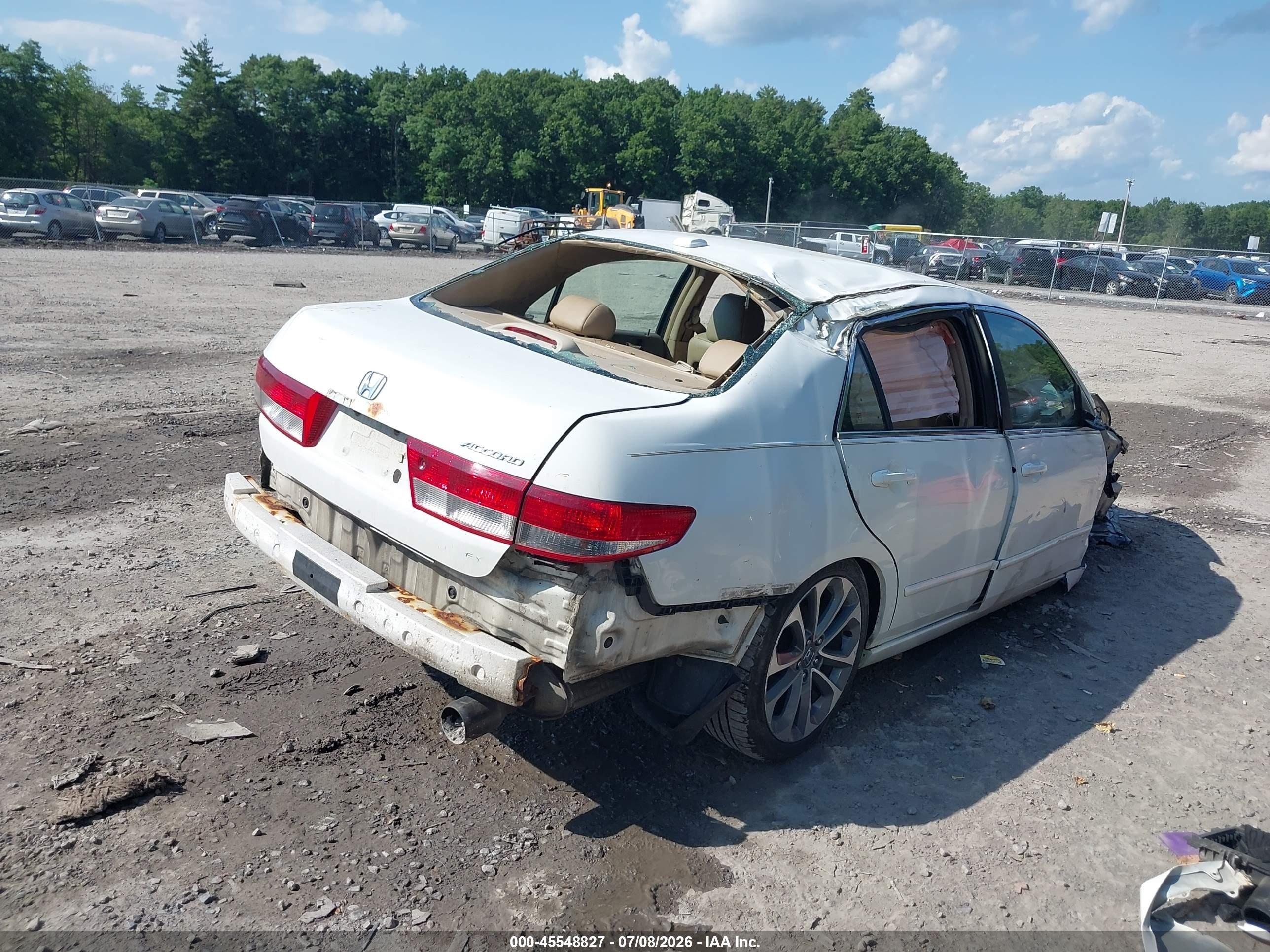 2004 Honda Accord 2.4 Ex White vin: 1HGCM56894A111949