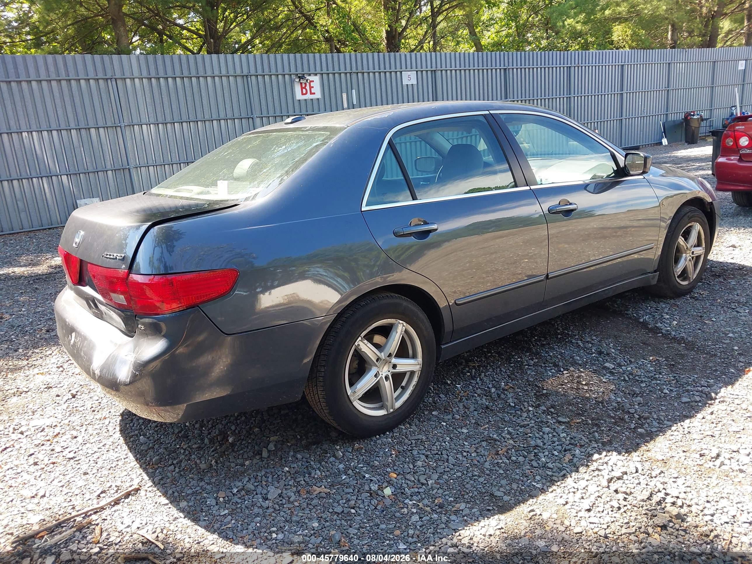 2005 Honda Accord 2.4 Ex Gray vin: 1HGCM56895A028233