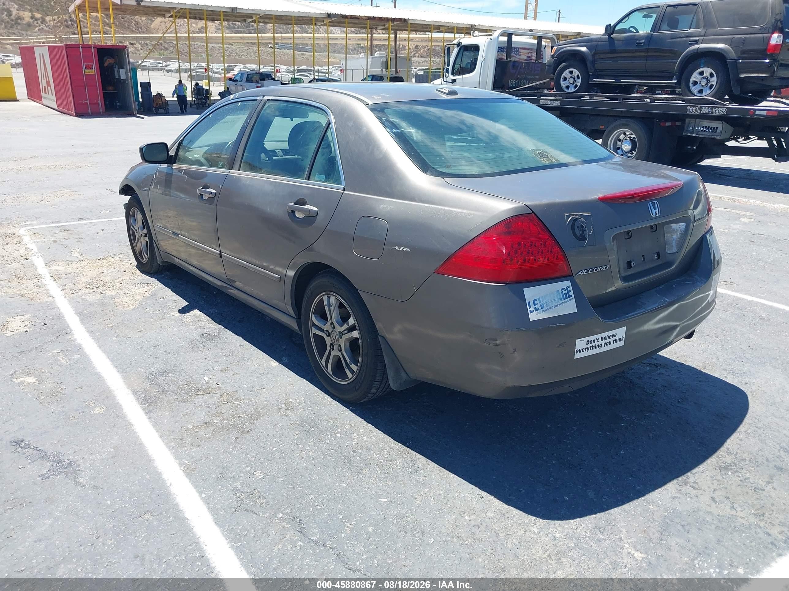 2006 Honda Accord 2.4 Ex Gray vin: 1HGCM56896A017959