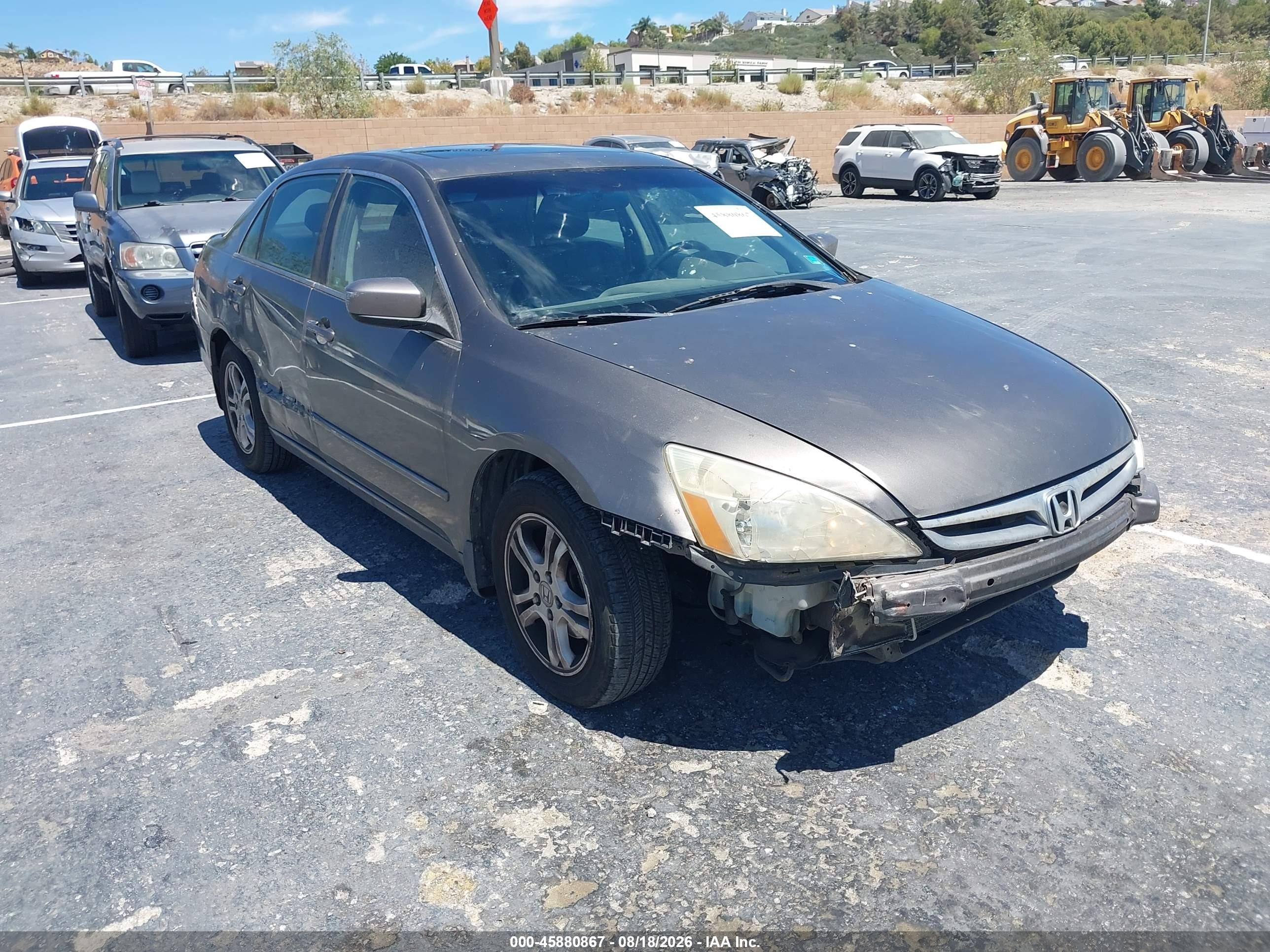 2006 Honda Accord 2.4 Ex Gray vin: 1HGCM56896A017959