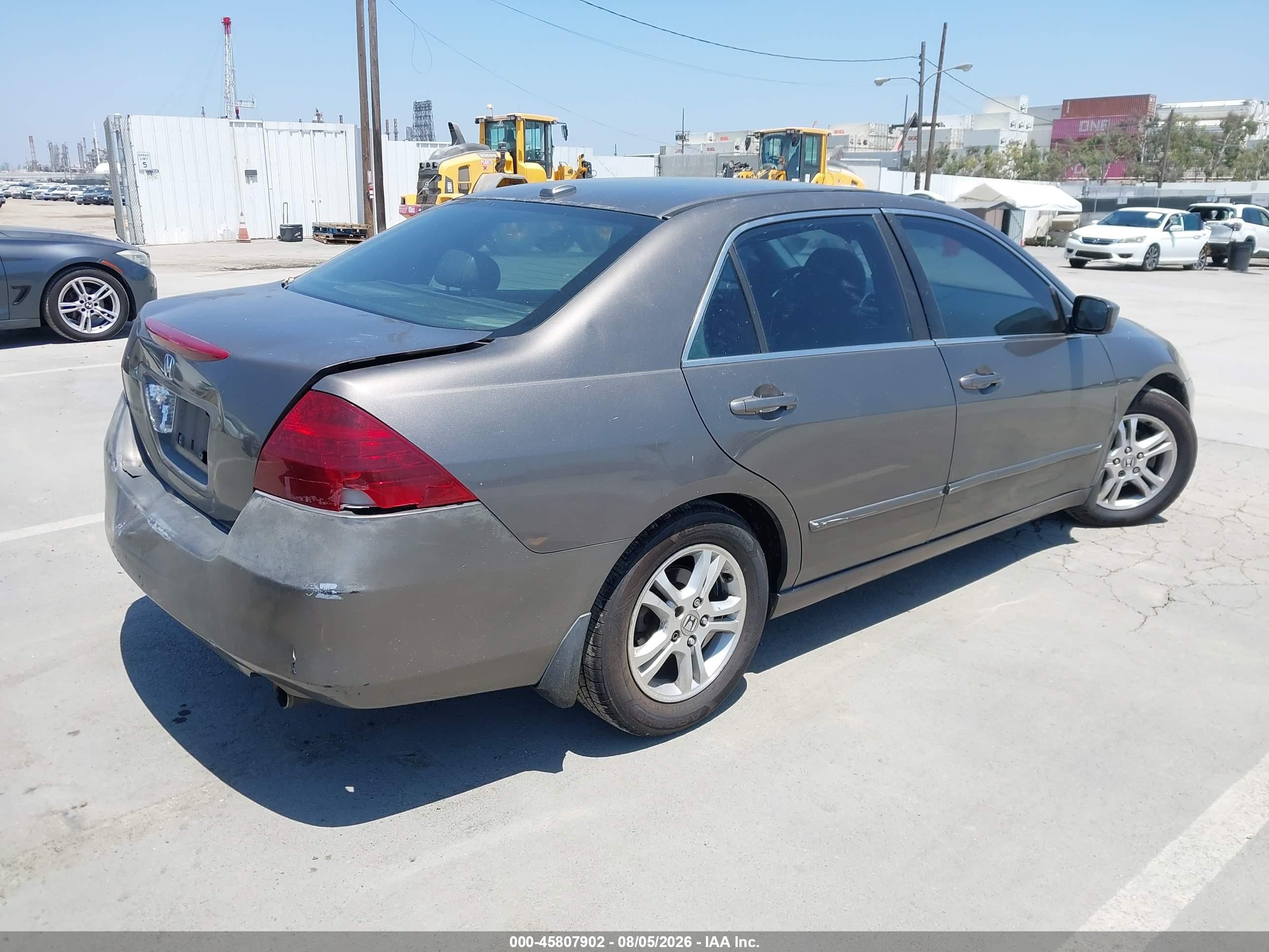 2006 Honda Accord 2.4 Ex Gray vin: 1HGCM56896A017962