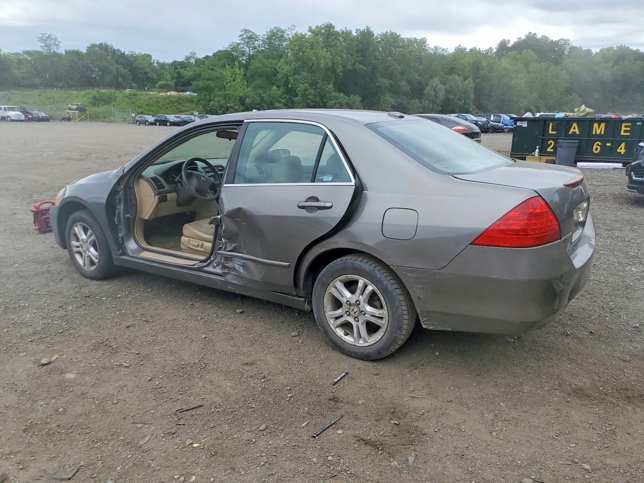 2007 Honda Accord Ex Gray vin: 1HGCM56897A018756