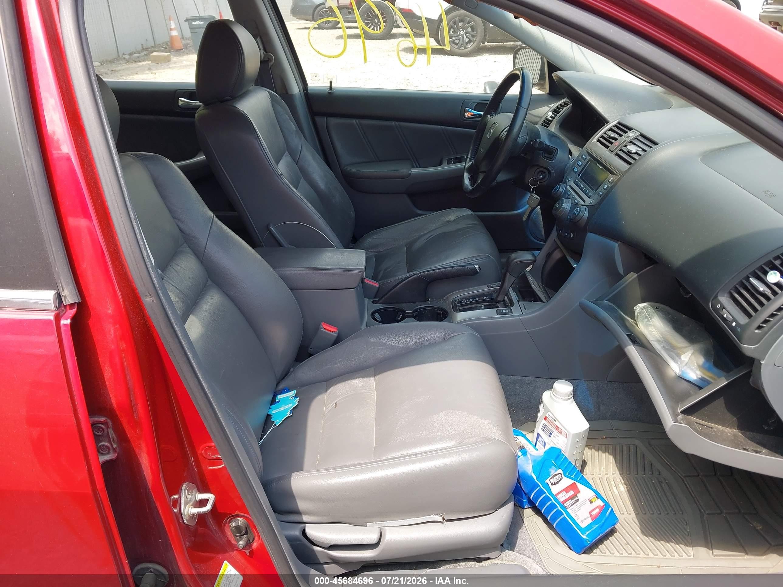 2007 Honda Accord 2.4 Ex Red vin: 1HGCM56897A021270