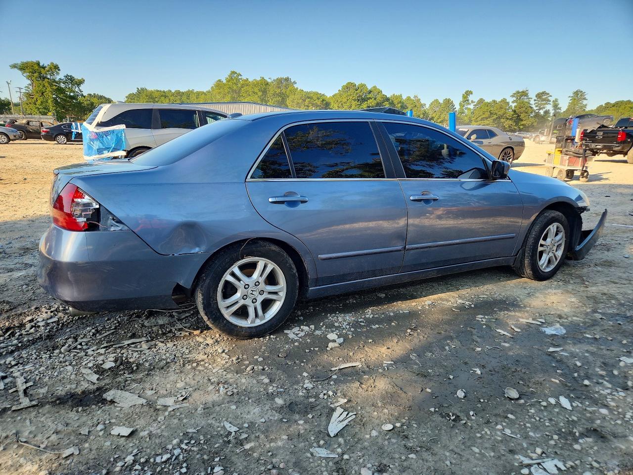 2007 Honda Accord Ex Blue vin: 1HGCM56897A023844