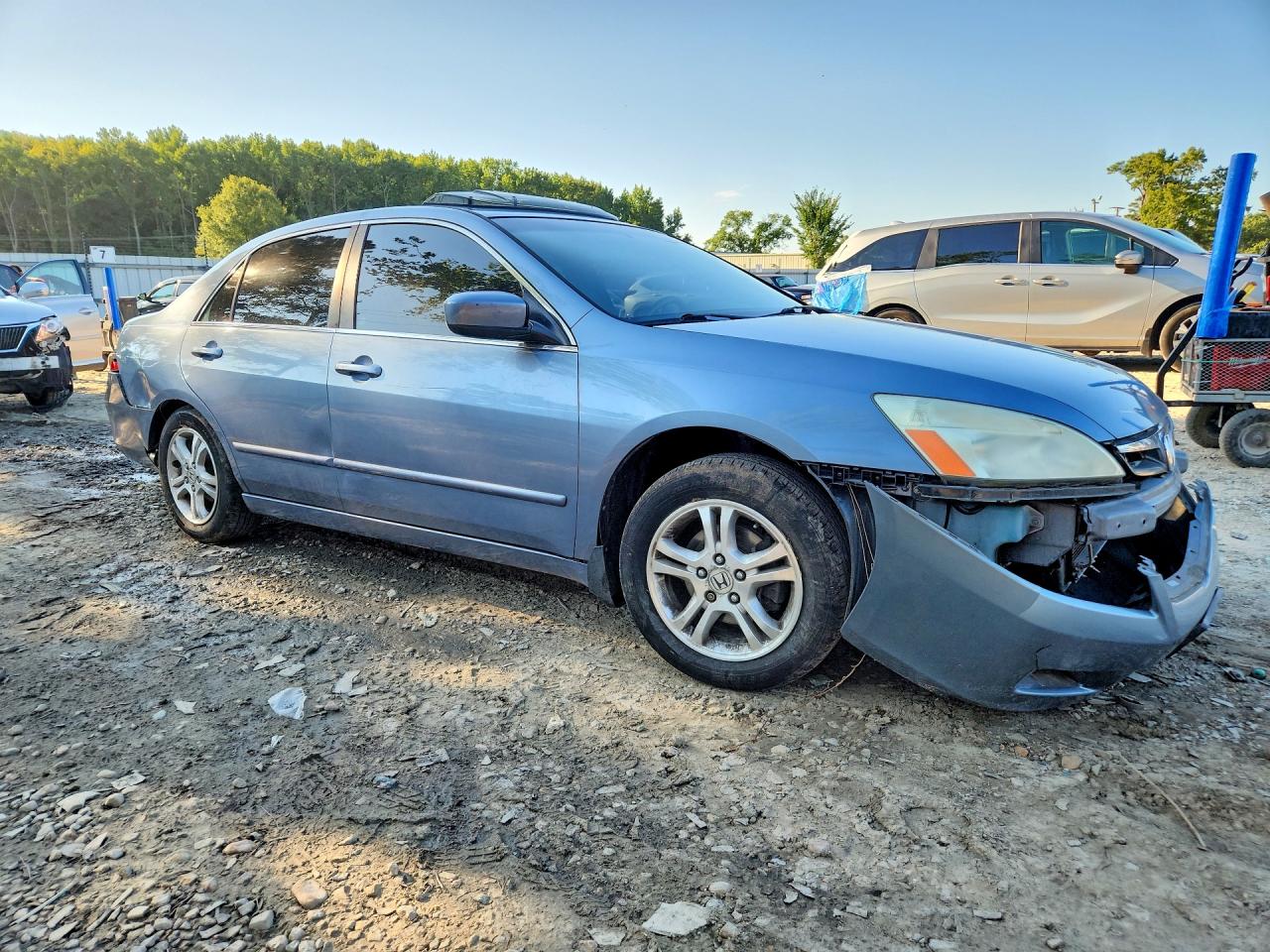 2007 Honda Accord Ex Blue vin: 1HGCM56897A023844