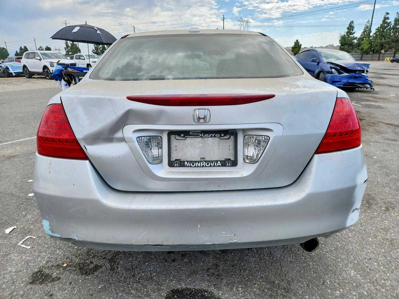2007 Honda Accord Ex Silver vin: 1HGCM56897A032950