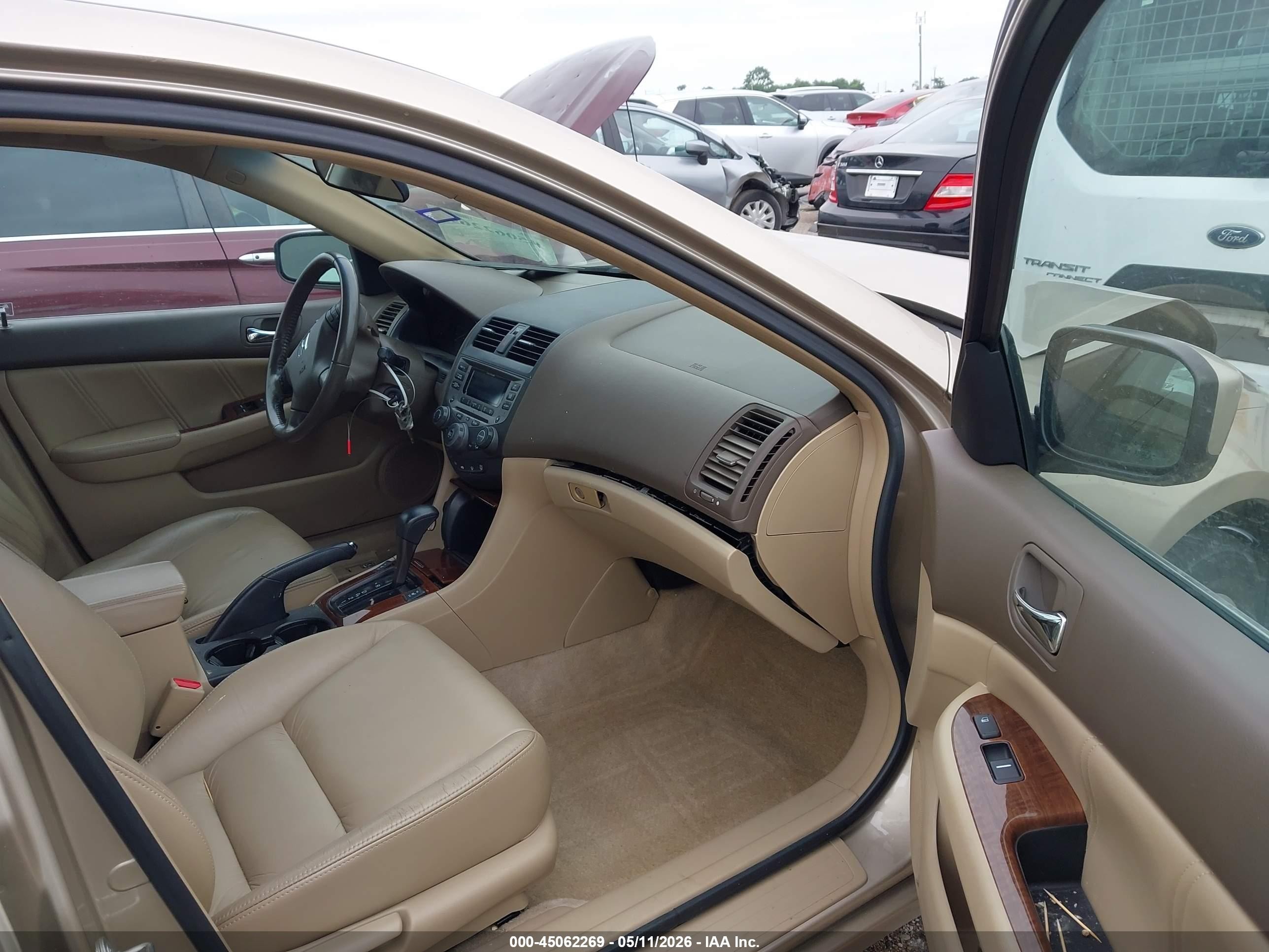2007 Honda Accord 2.4 Ex Champagne vin: 1HGCM56897A061901