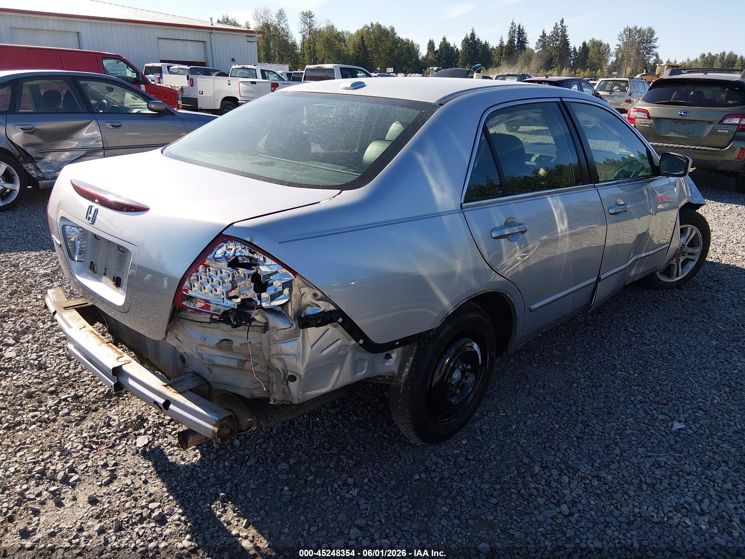 2007 Honda Accord 2.4 Ex Silver vin: 1HGCM56897A067651