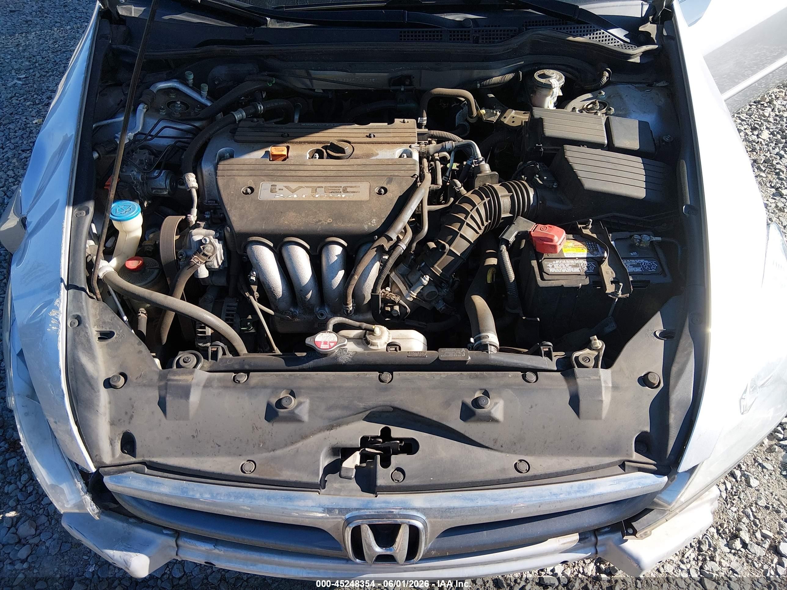 2007 Honda Accord 2.4 Ex Silver vin: 1HGCM56897A067651