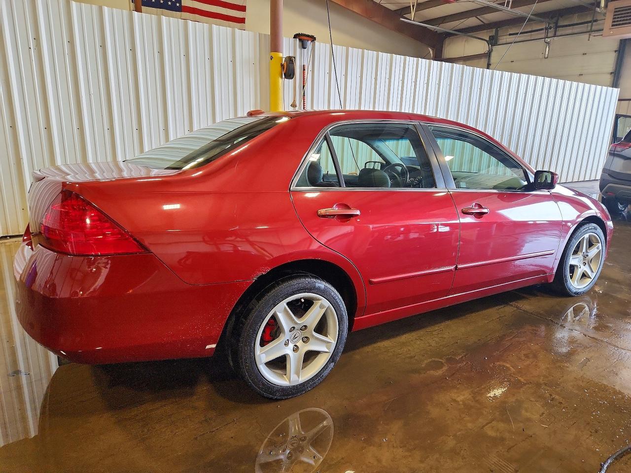 2007 Honda Accord Ex Red vin: 1HGCM56897A085521