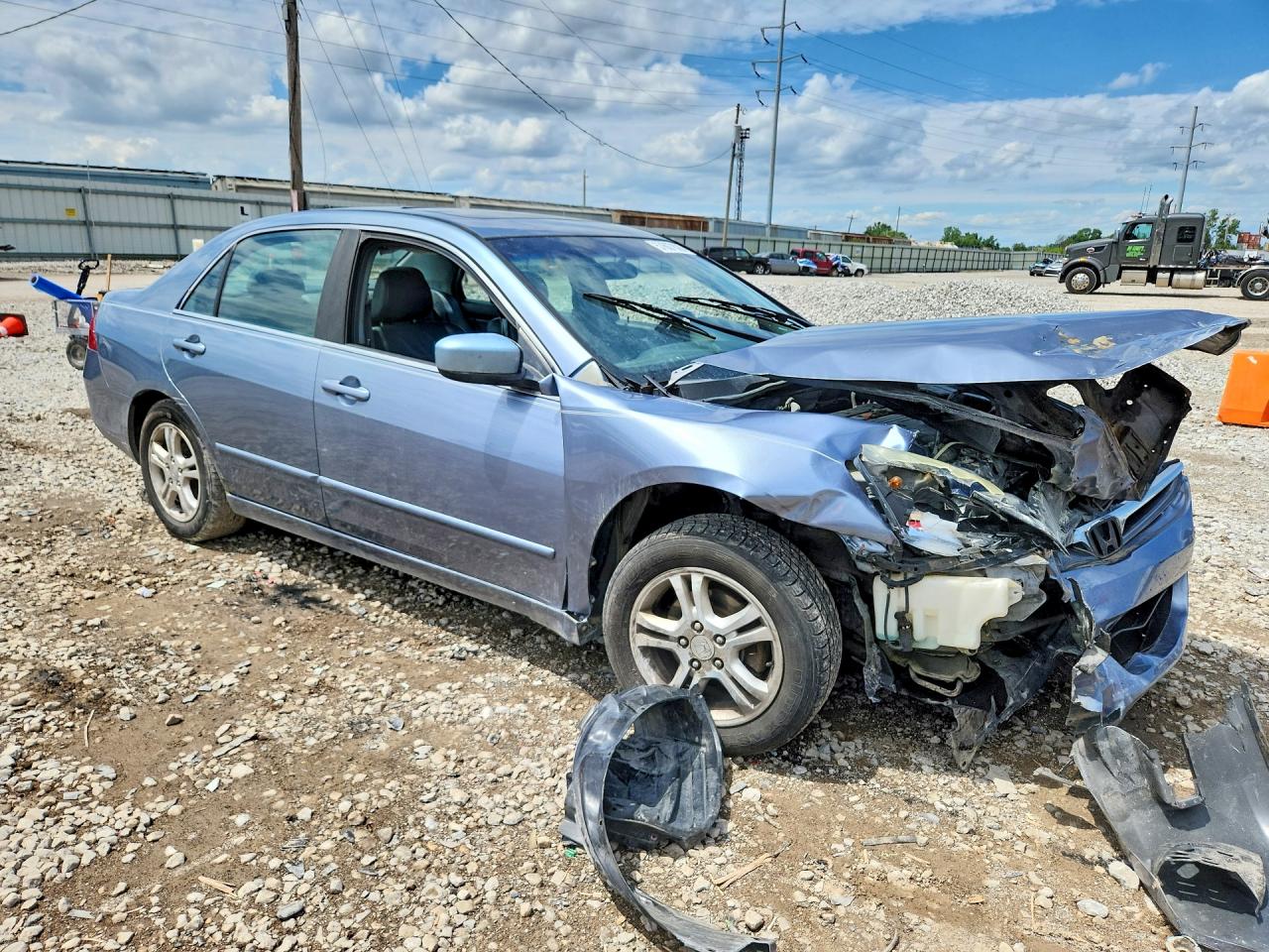 2007 Honda Accord Blue vin: 1HGCM56897A106299