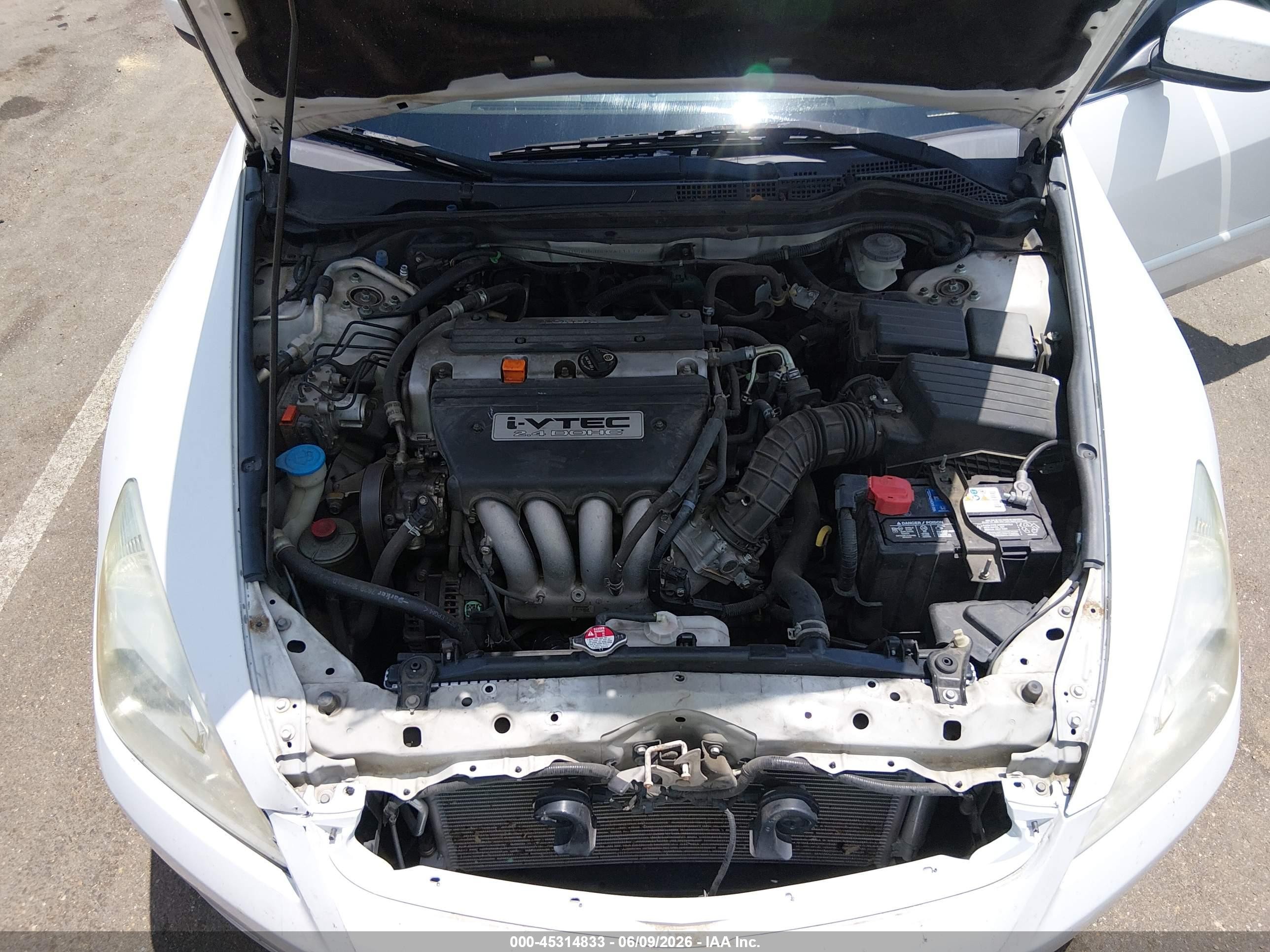 2007 Honda Accord 2.4 Ex White vin: 1HGCM56897A111793