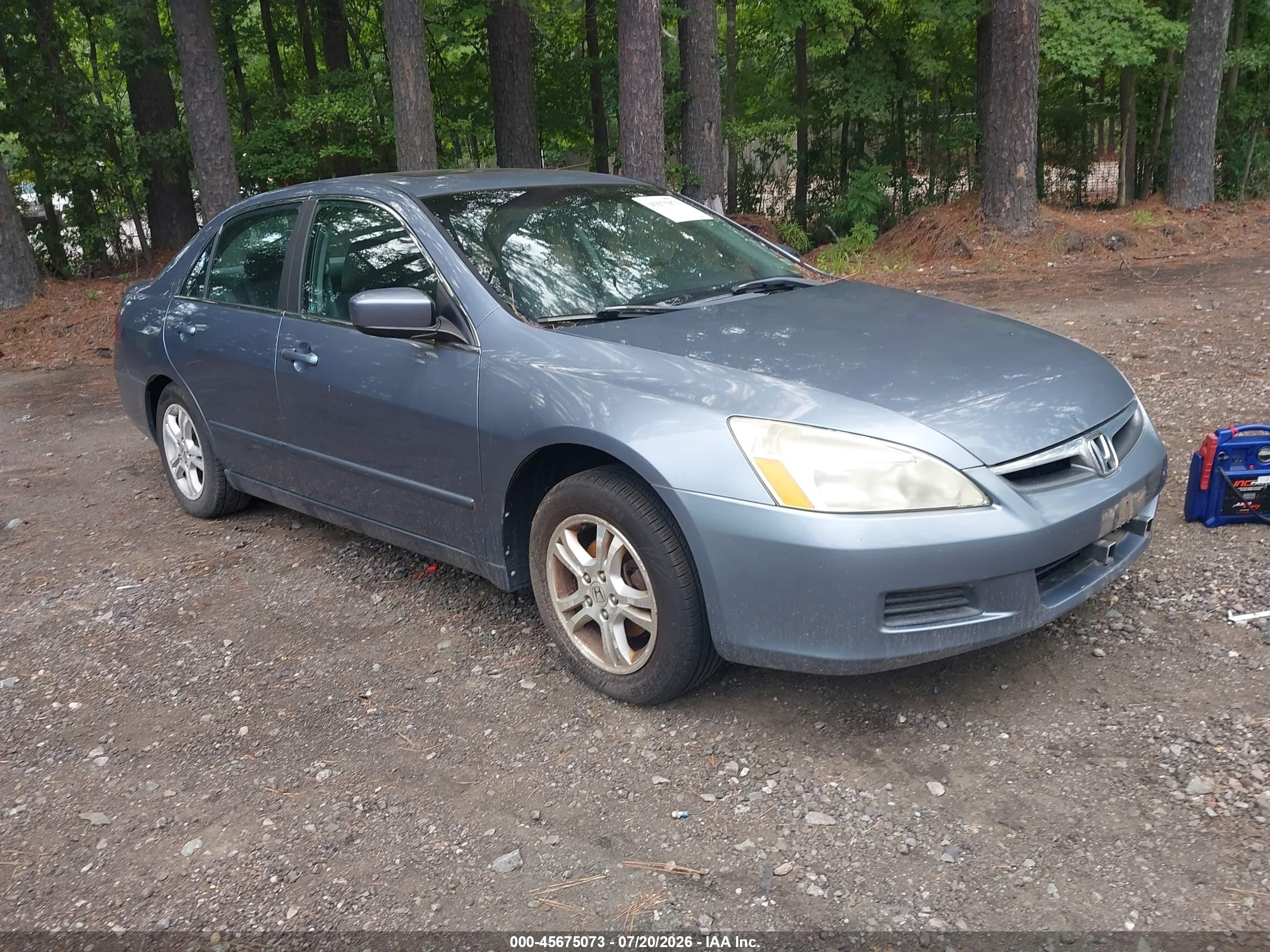 2007 Honda Accord 2.4 Ex Gray vin: 1HGCM56897A127895