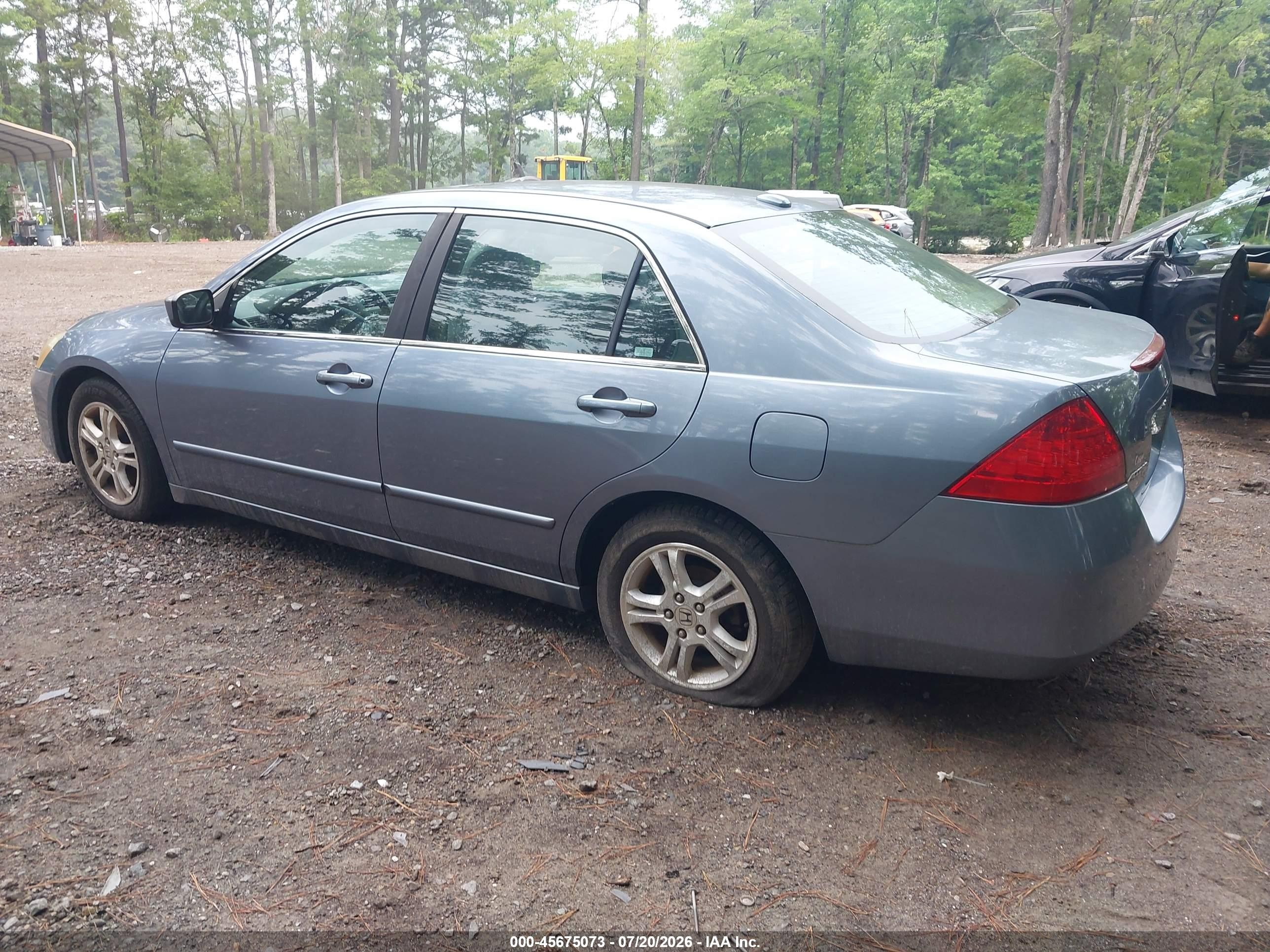 2007 Honda Accord 2.4 Ex Gray vin: 1HGCM56897A127895