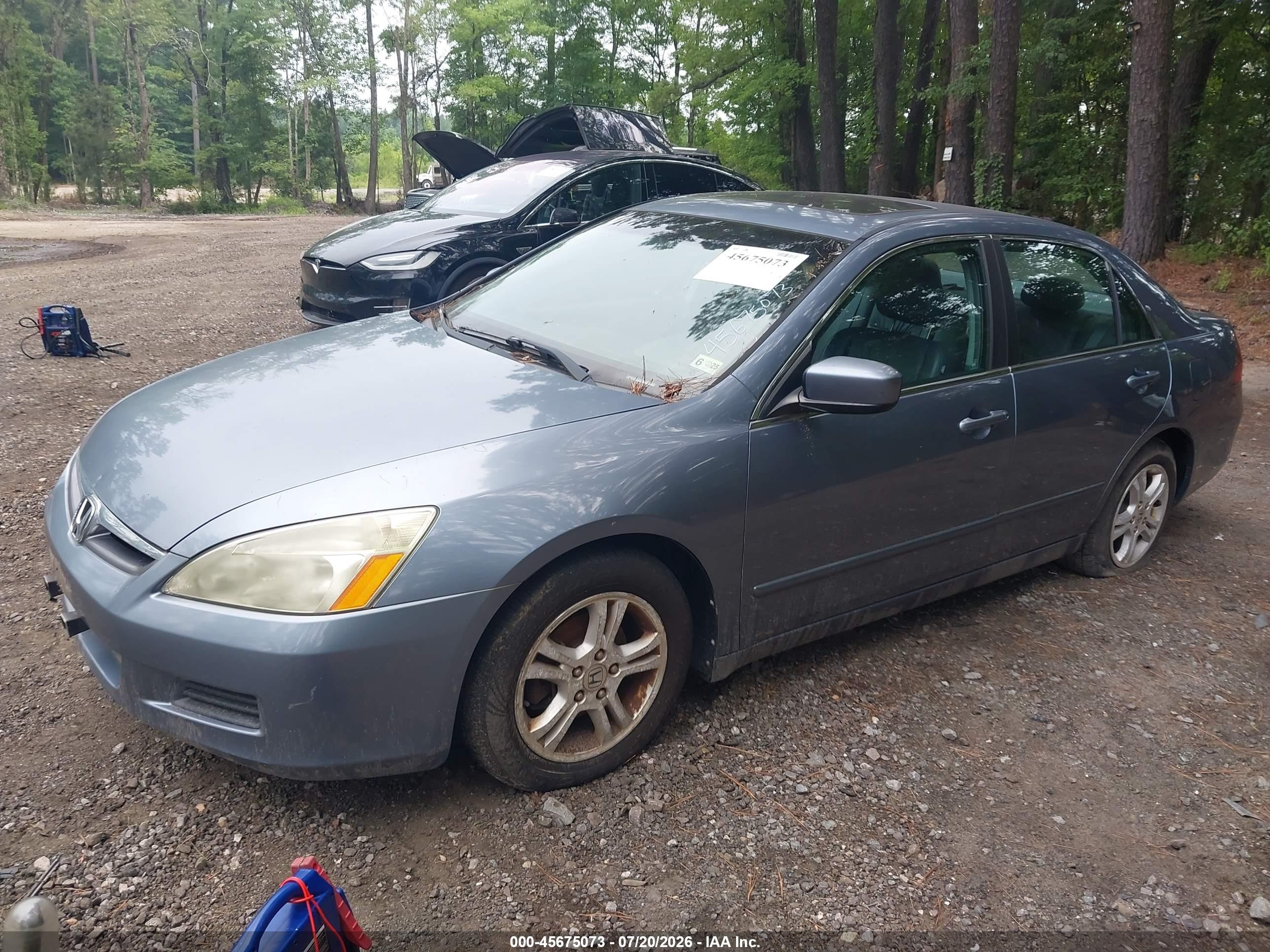 2007 Honda Accord 2.4 Ex Gray vin: 1HGCM56897A127895