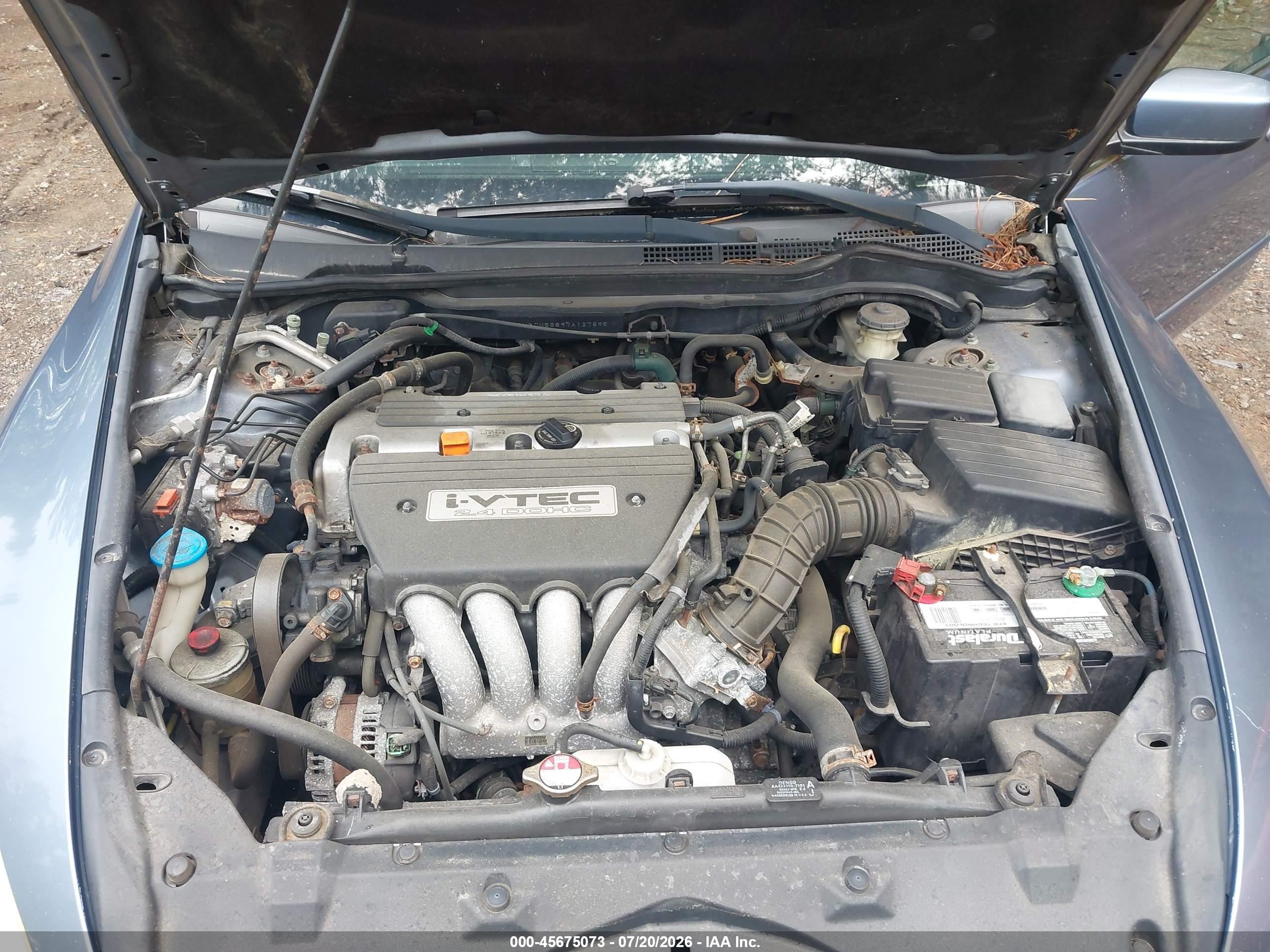 2007 Honda Accord 2.4 Ex Gray vin: 1HGCM56897A127895