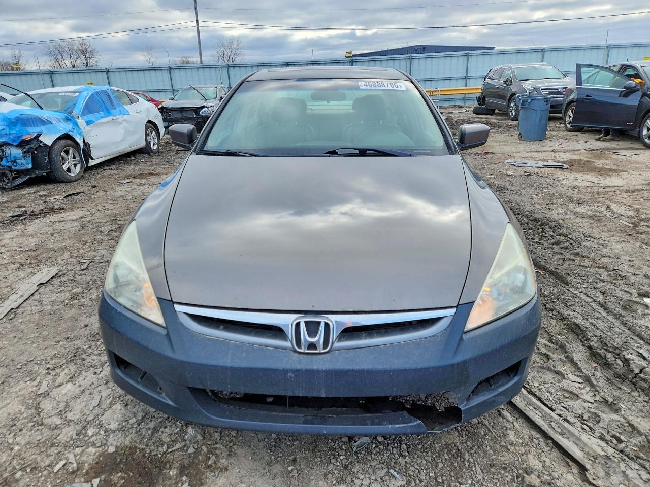 2007 Honda Accord Ex Gray vin: 1HGCM56897A141120
