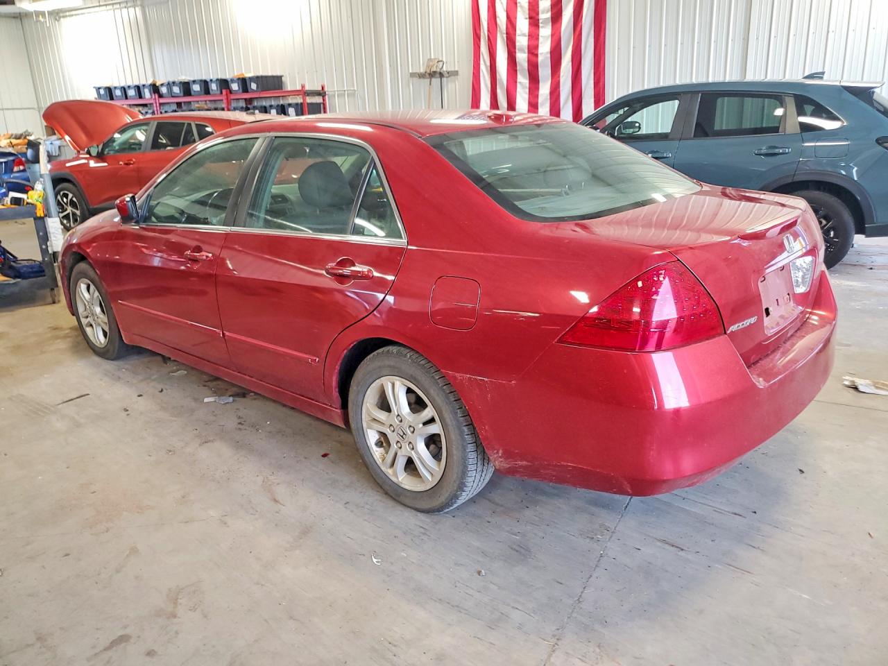 2007 Honda Accord Ex Burgundy vin: 1HGCM56897A164669