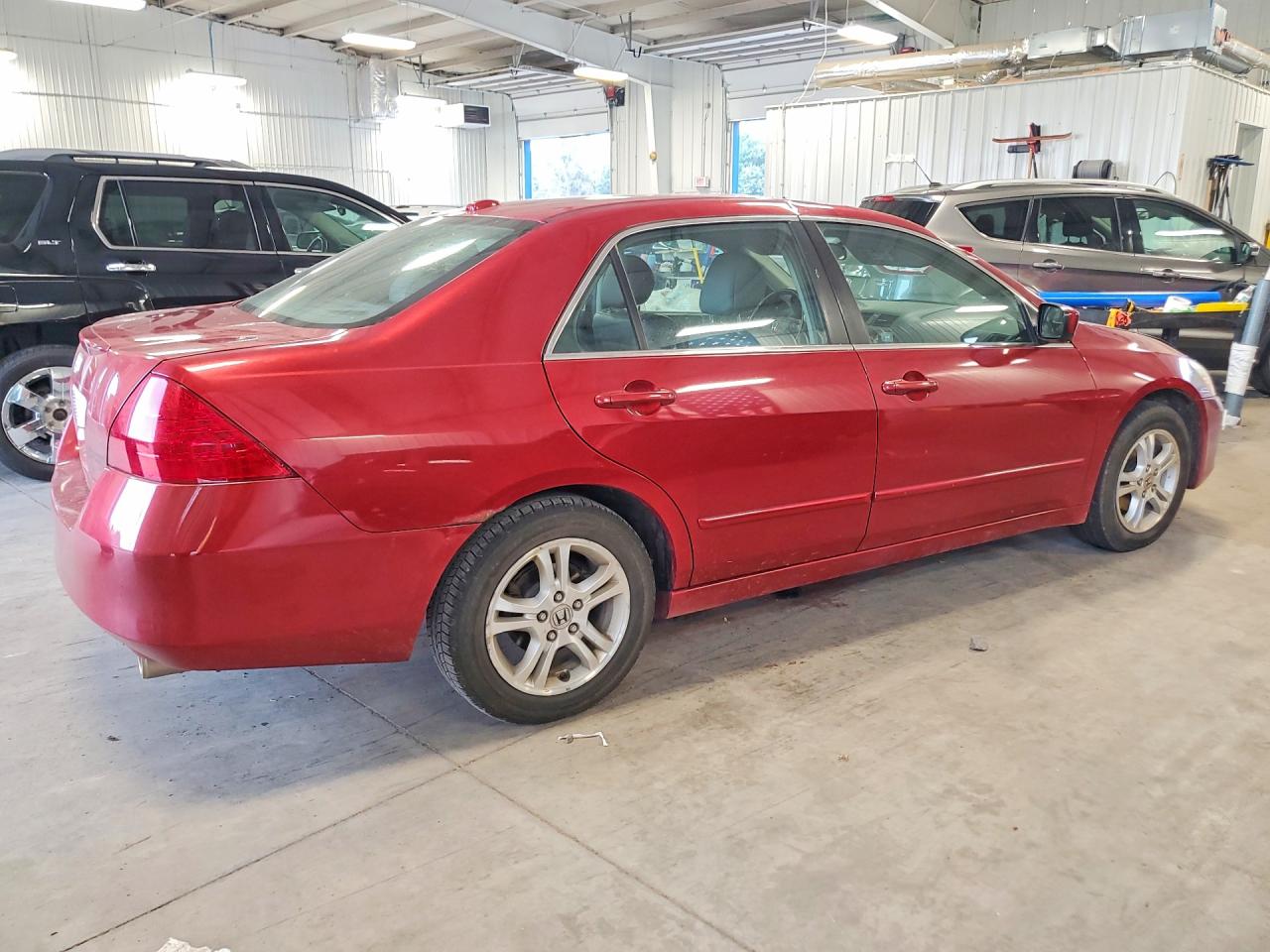 2007 Honda Accord Ex Burgundy vin: 1HGCM56897A164669