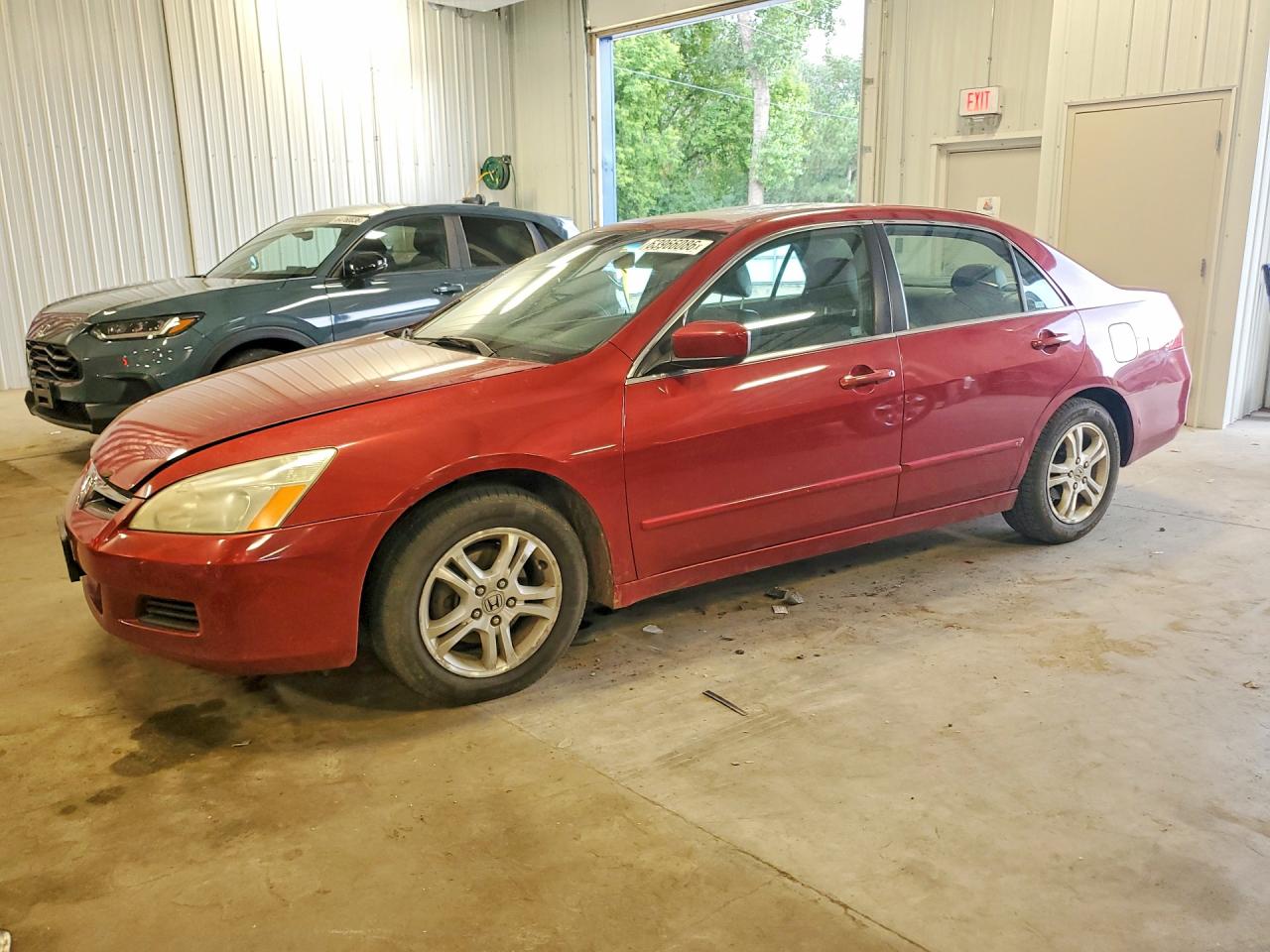 2007 Honda Accord Ex Burgundy vin: 1HGCM56897A164669