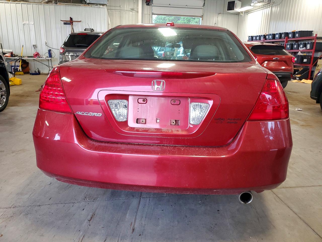 2007 Honda Accord Ex Burgundy vin: 1HGCM56897A164669