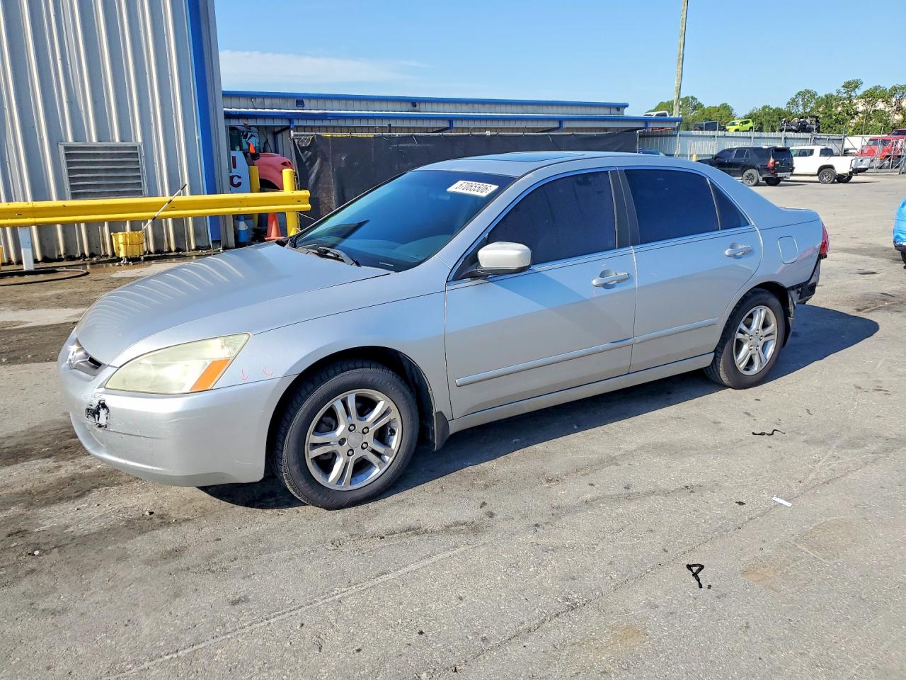2007 Honda Accord Ex Silver vin: 1HGCM56897A175820