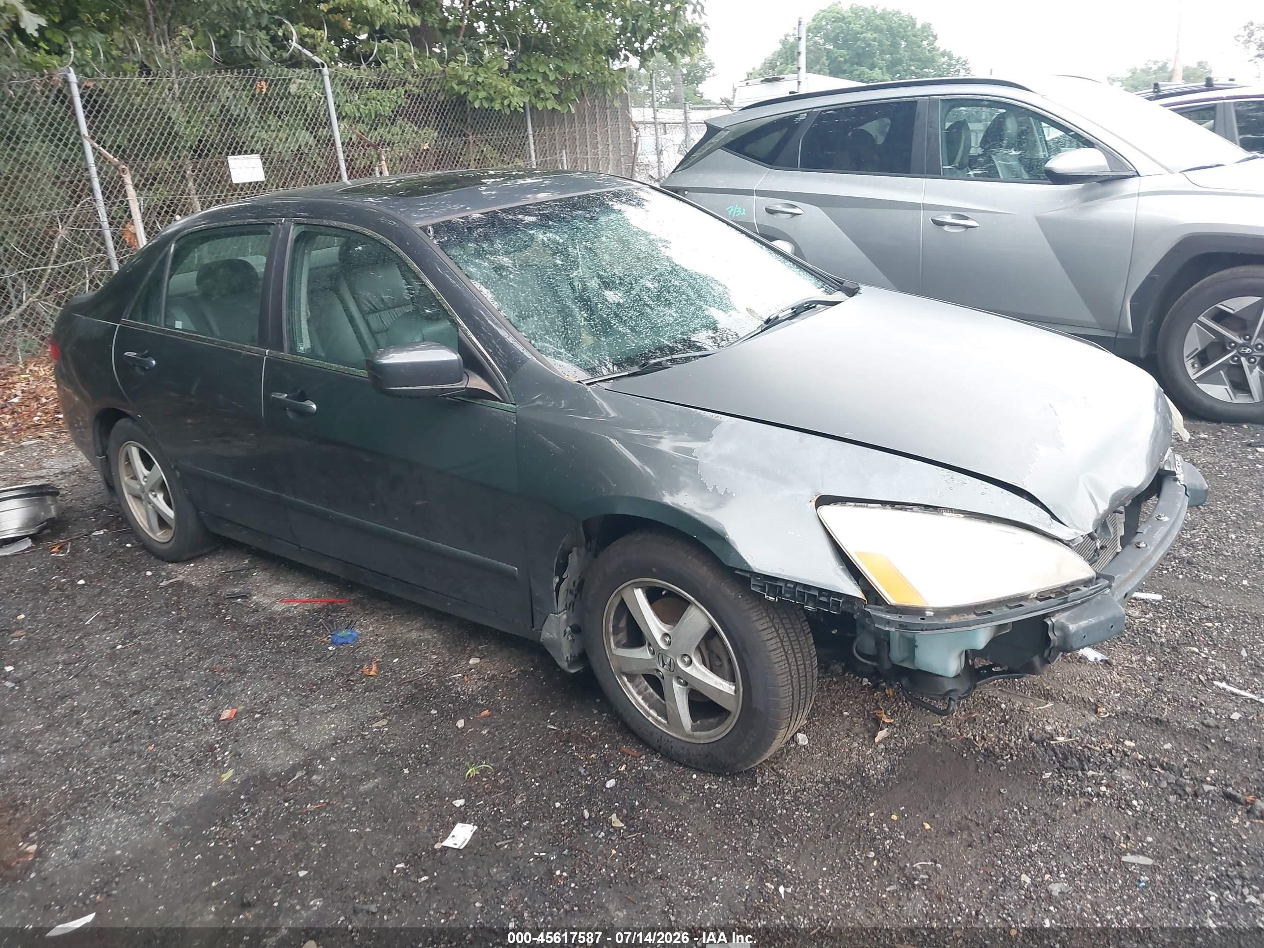 2004 Honda Accord 2.4 Ex Gray vin: 1HGCM568X4A103066
