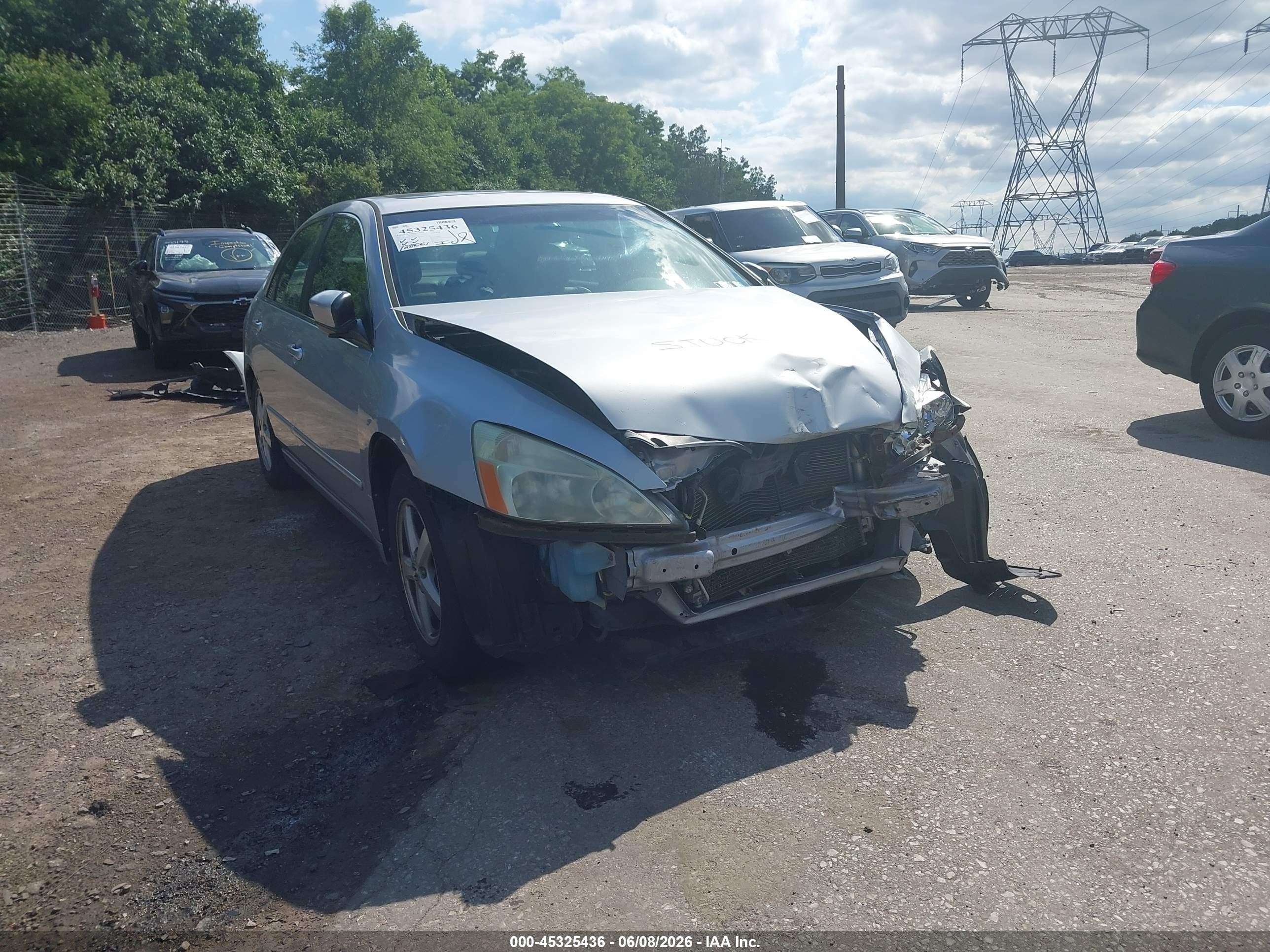 2004 Honda Accord 2.4 Ex Silver vin: 1HGCM568X4A114309