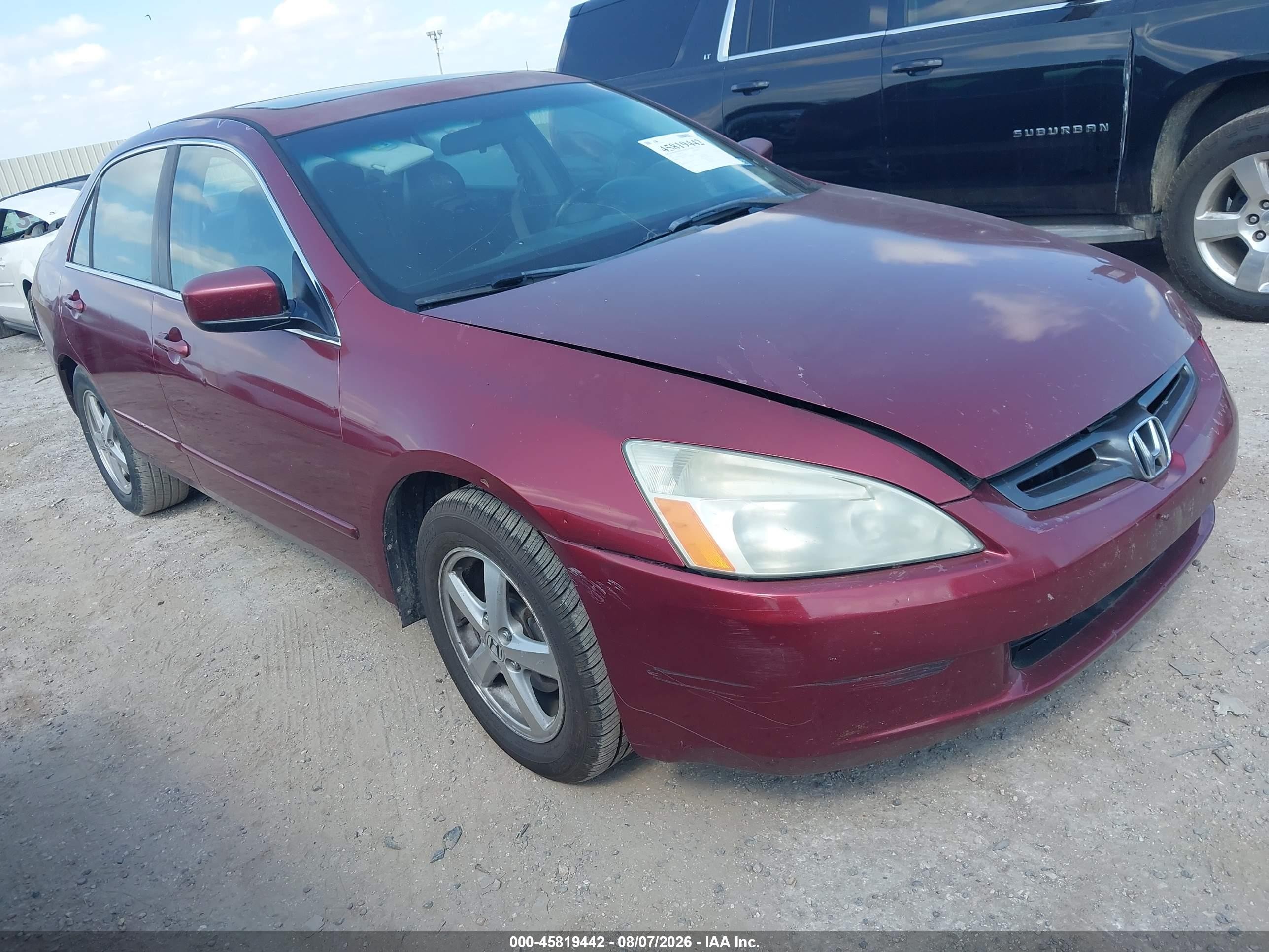 2005 Honda Accord 2.4 Ex Red vin: 1HGCM568X5A026457