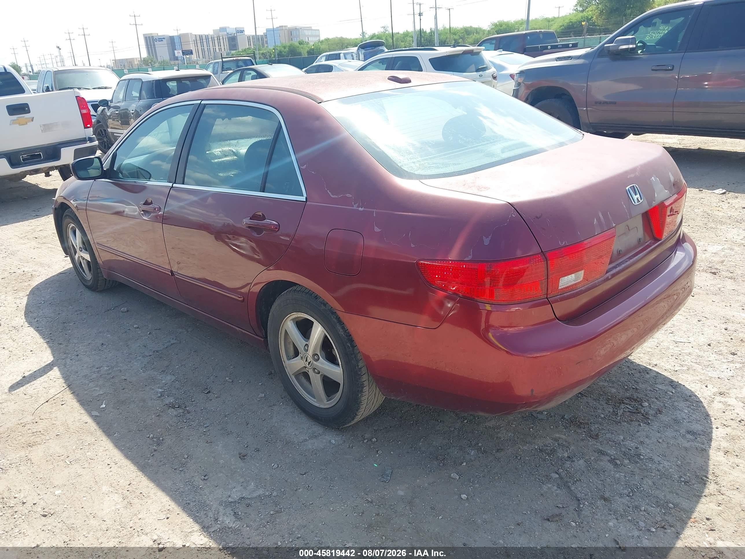 2005 Honda Accord 2.4 Ex Red vin: 1HGCM568X5A026457