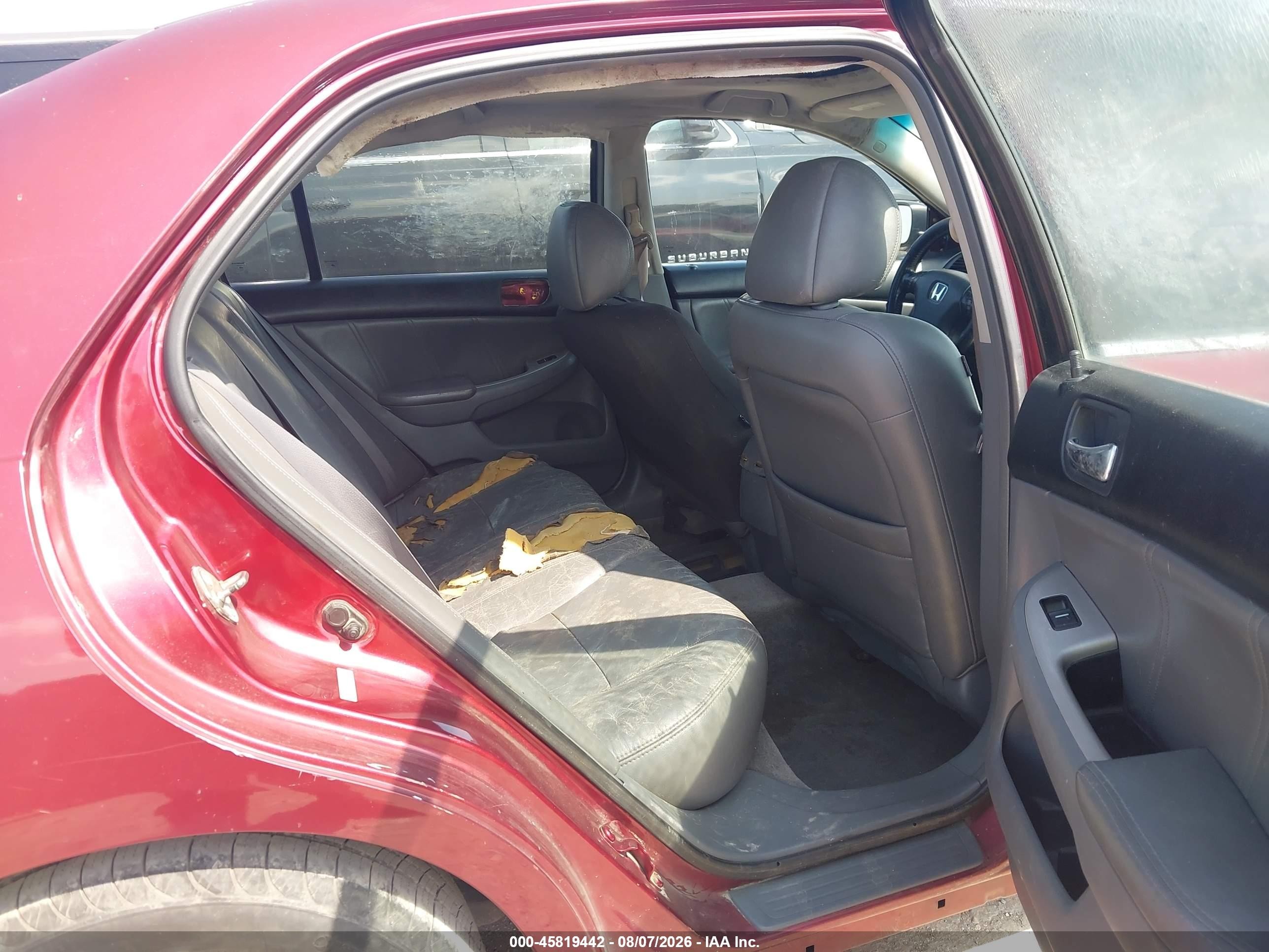 2005 Honda Accord 2.4 Ex Red vin: 1HGCM568X5A026457