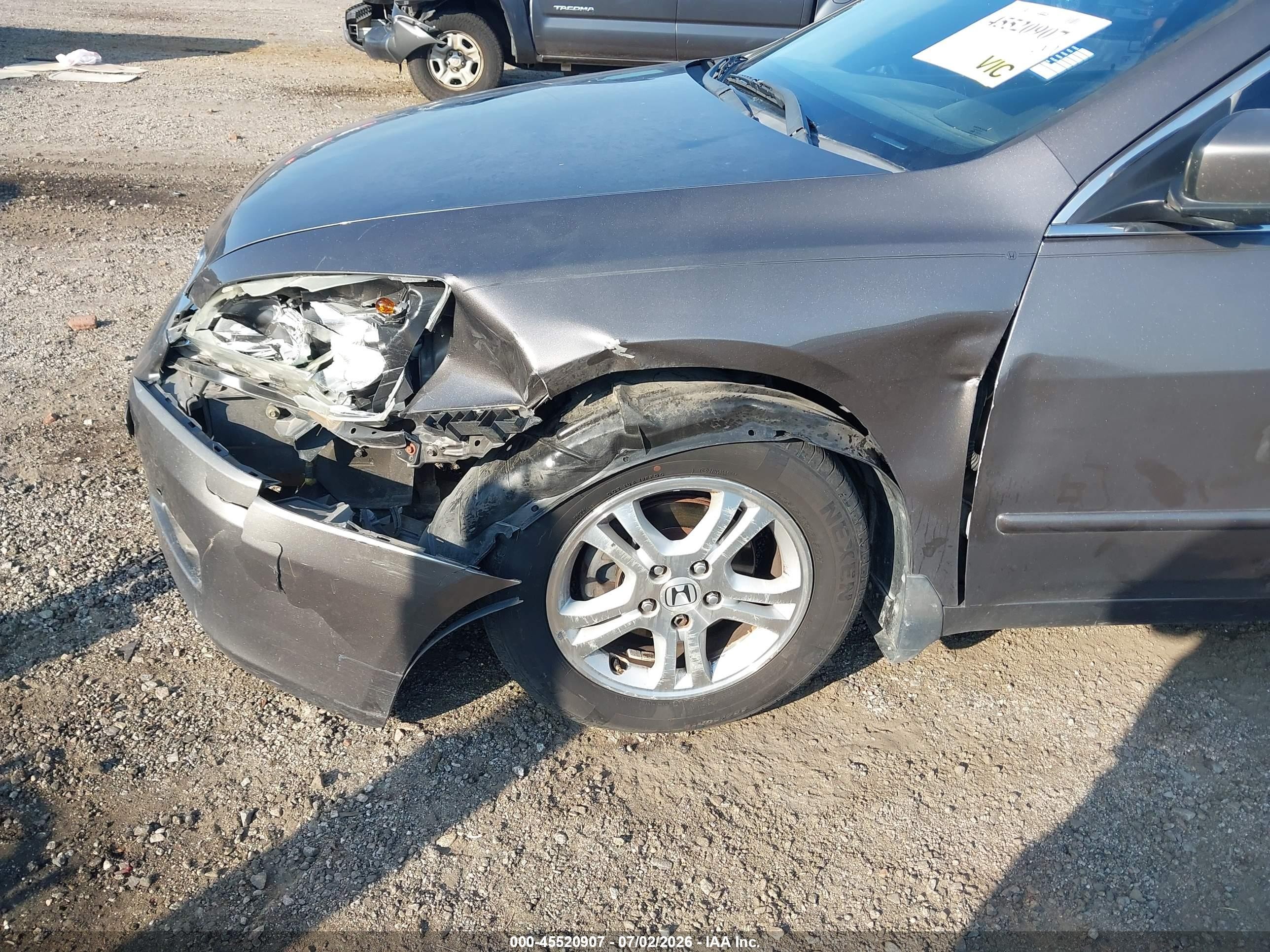 2006 Honda Accord 2.4 Ex Gray vin: 1HGCM568X6A024323