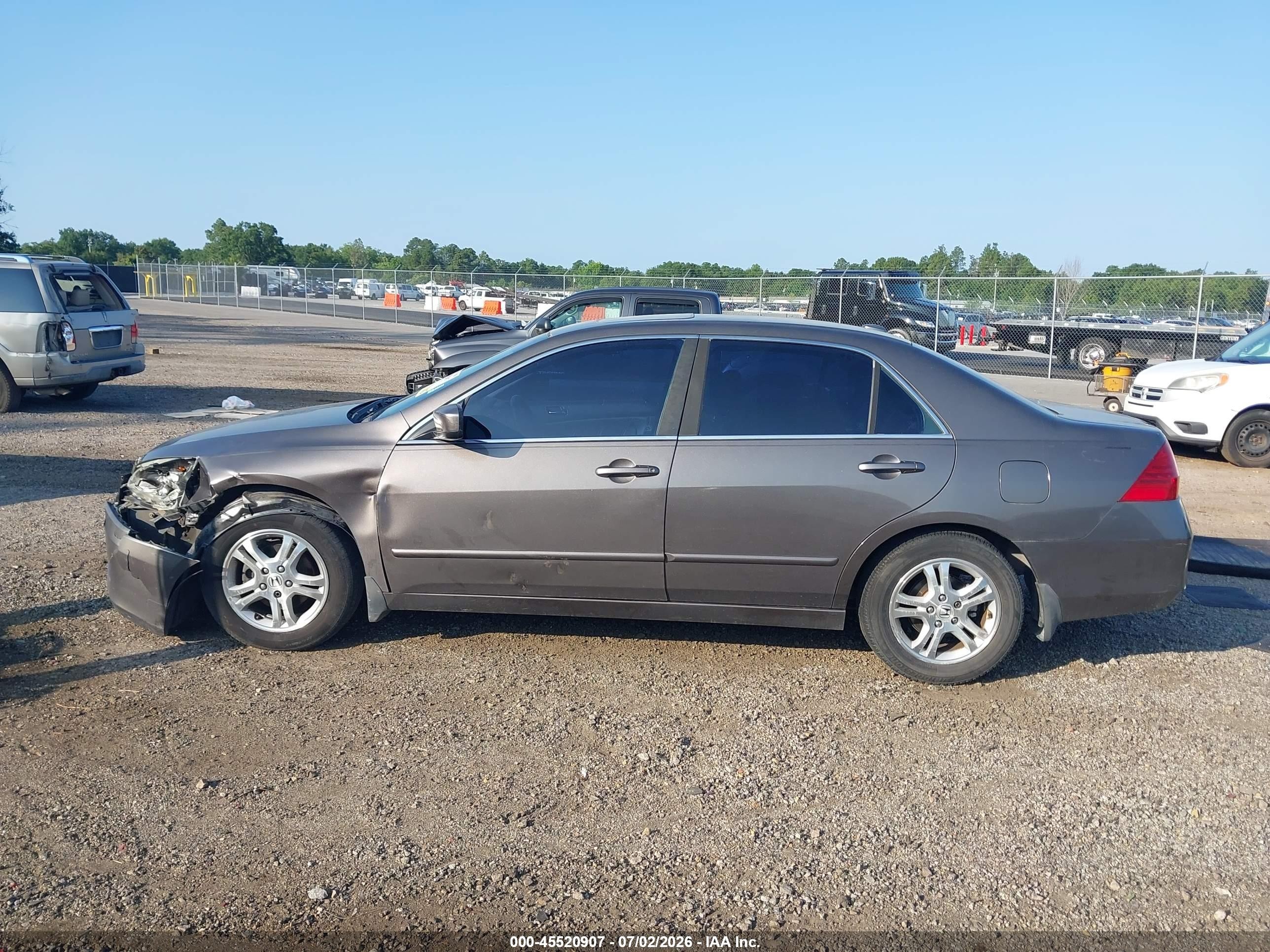 2006 Honda Accord 2.4 Ex Gray vin: 1HGCM568X6A024323
