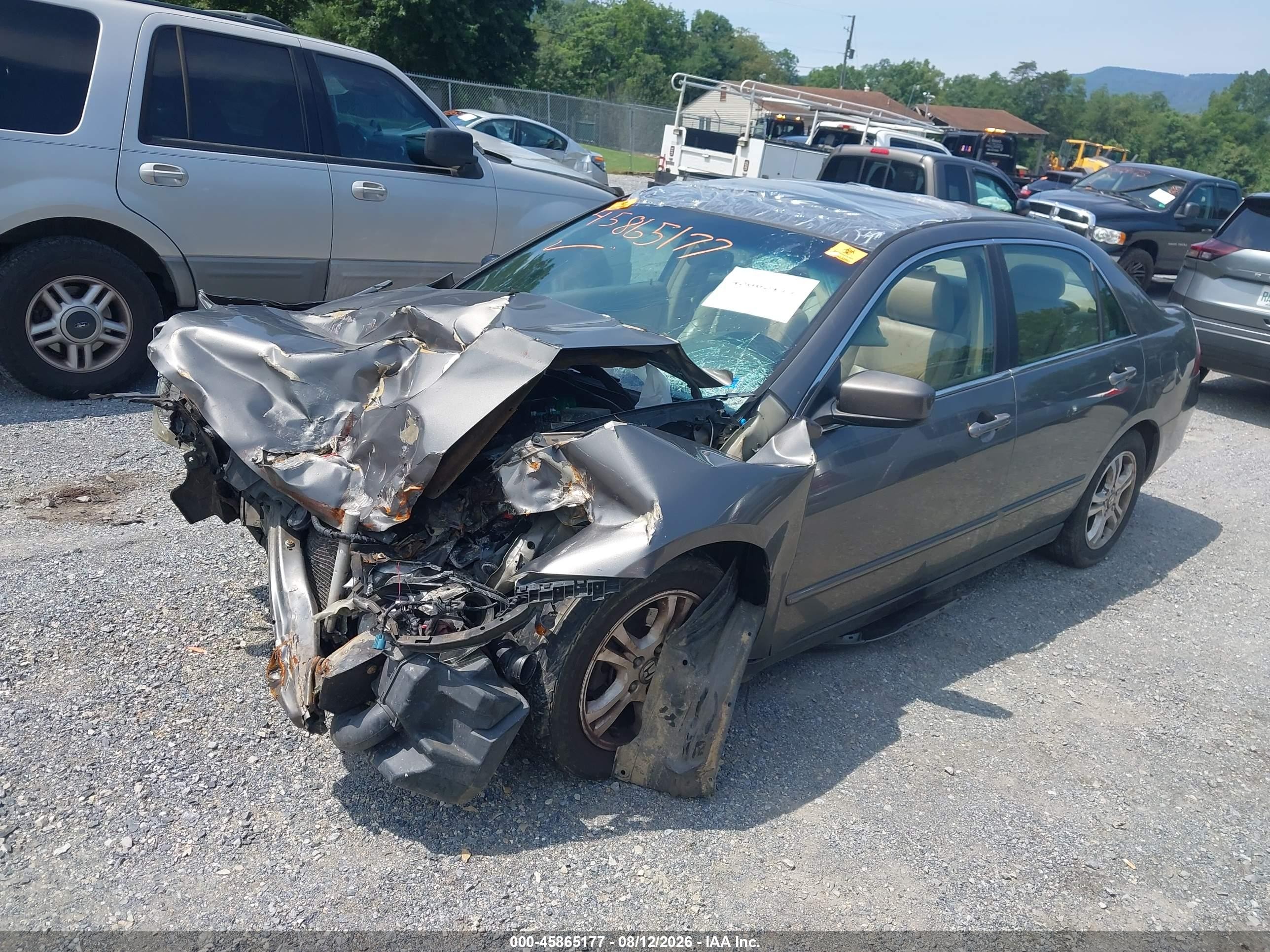 2006 Honda Accord 2.4 Ex Gray vin: 1HGCM568X6A057144