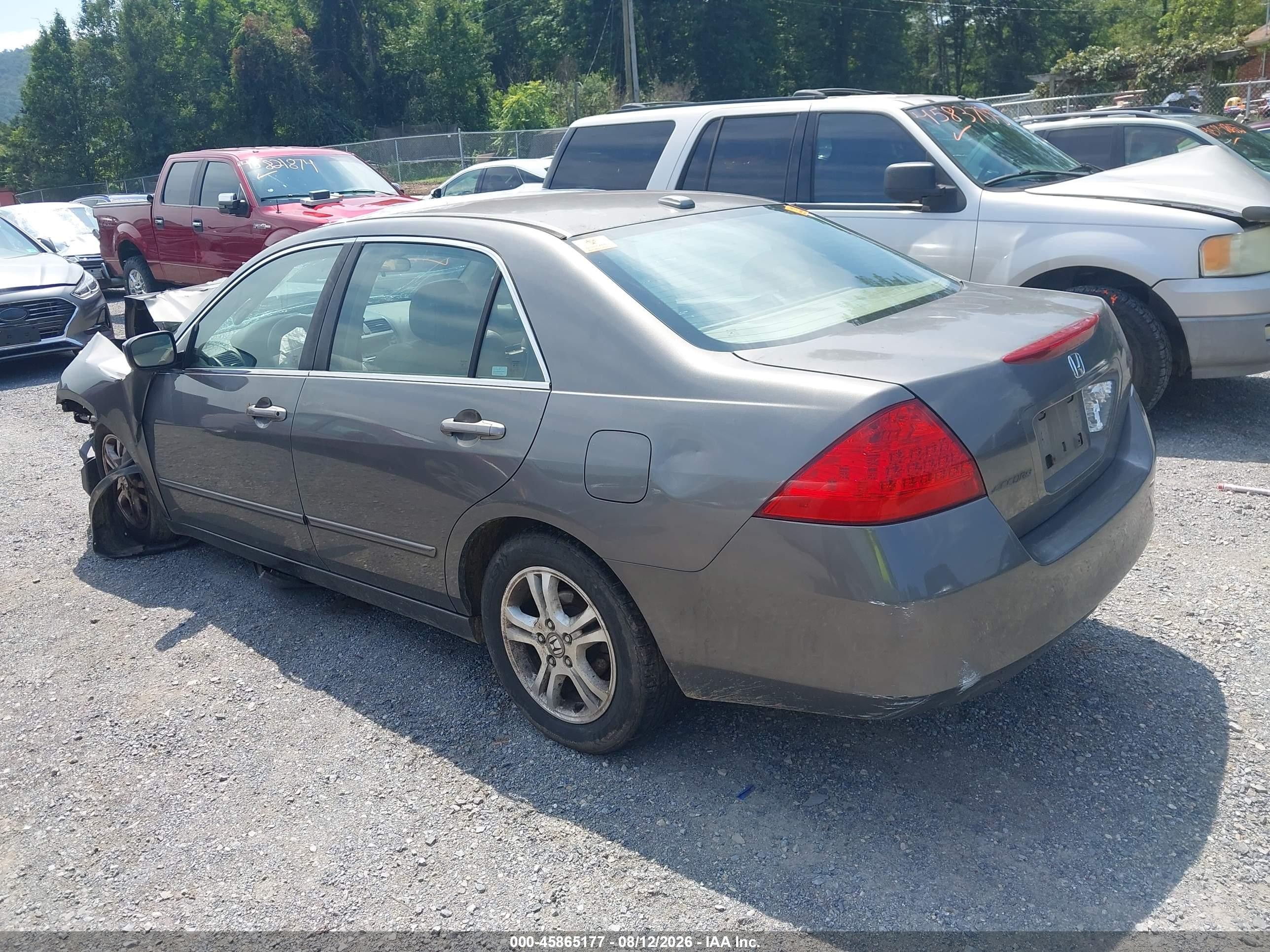 2006 Honda Accord 2.4 Ex Gray vin: 1HGCM568X6A057144