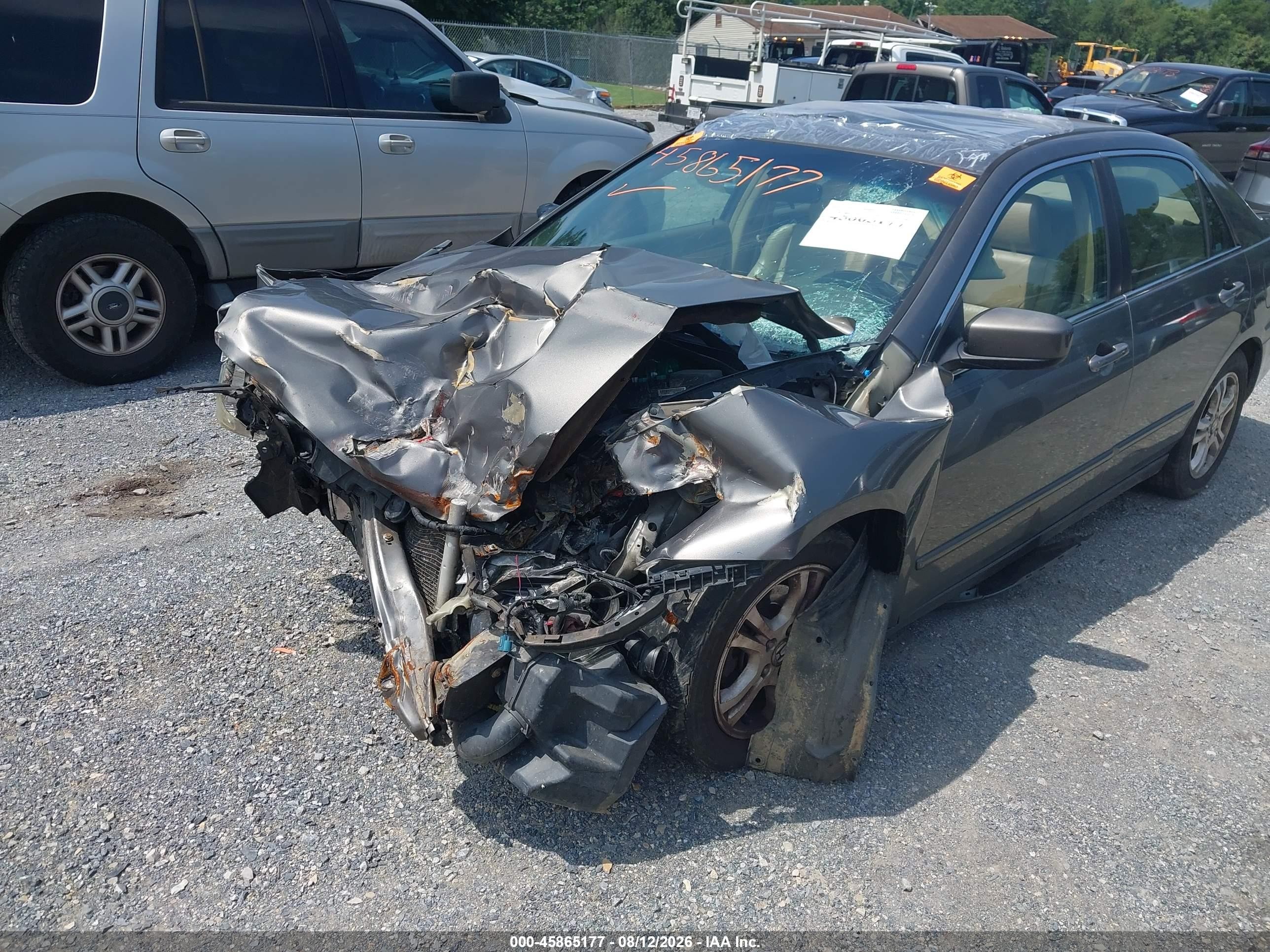2006 Honda Accord 2.4 Ex Gray vin: 1HGCM568X6A057144