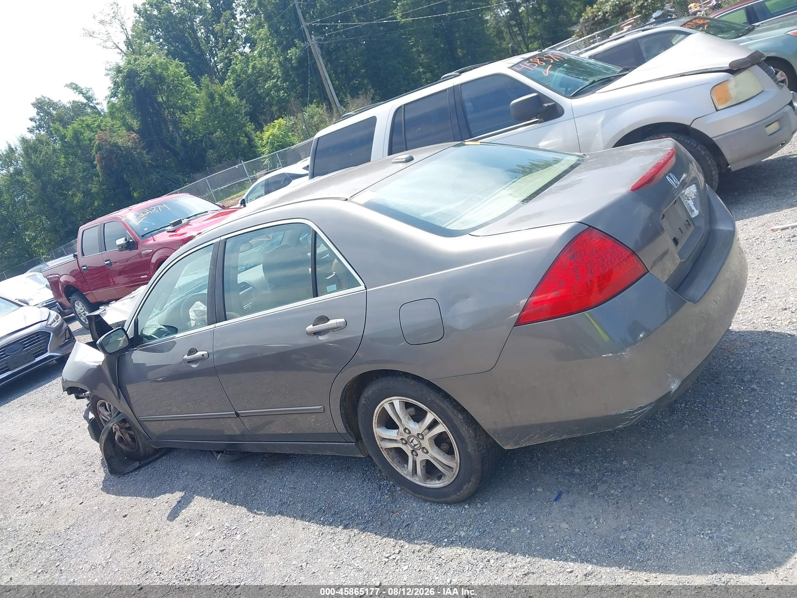 2006 Honda Accord 2.4 Ex Gray vin: 1HGCM568X6A057144