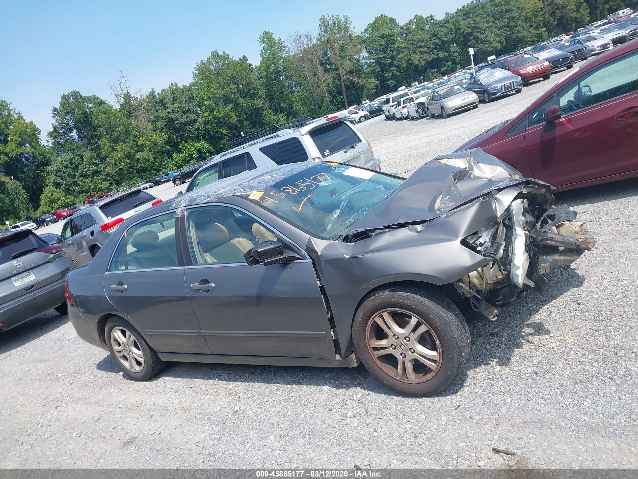 2006 Honda Accord 2.4 Ex Gray vin: 1HGCM568X6A057144