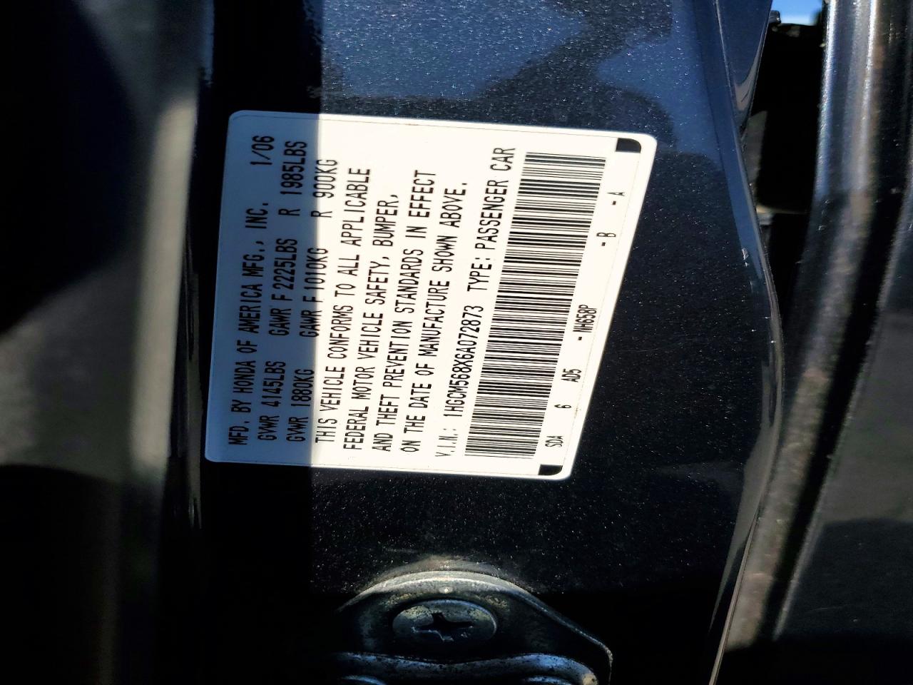 2006 Honda Accord Ex Gray vin: 1HGCM568X6A072873