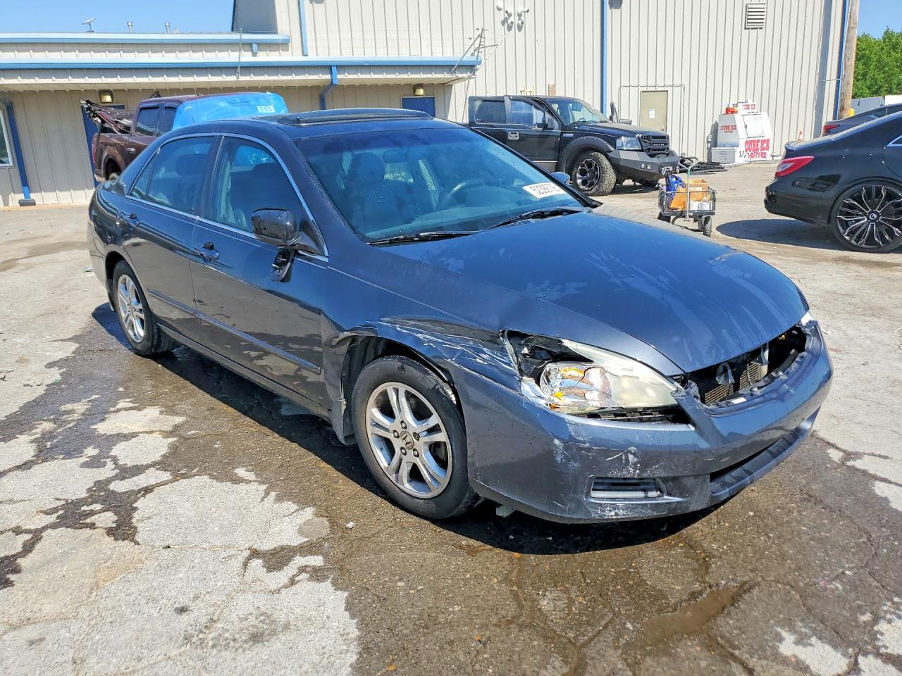 2006 Honda Accord Ex Gray vin: 1HGCM568X6A072873