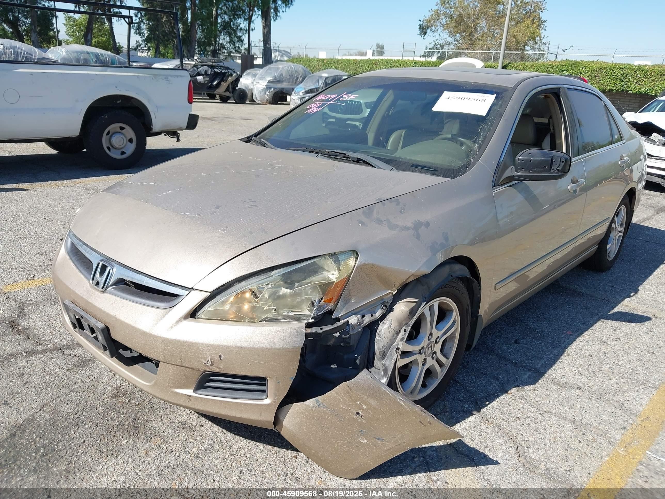 2006 Honda Accord 2.4 Ex Beige vin: 1HGCM568X6A080942