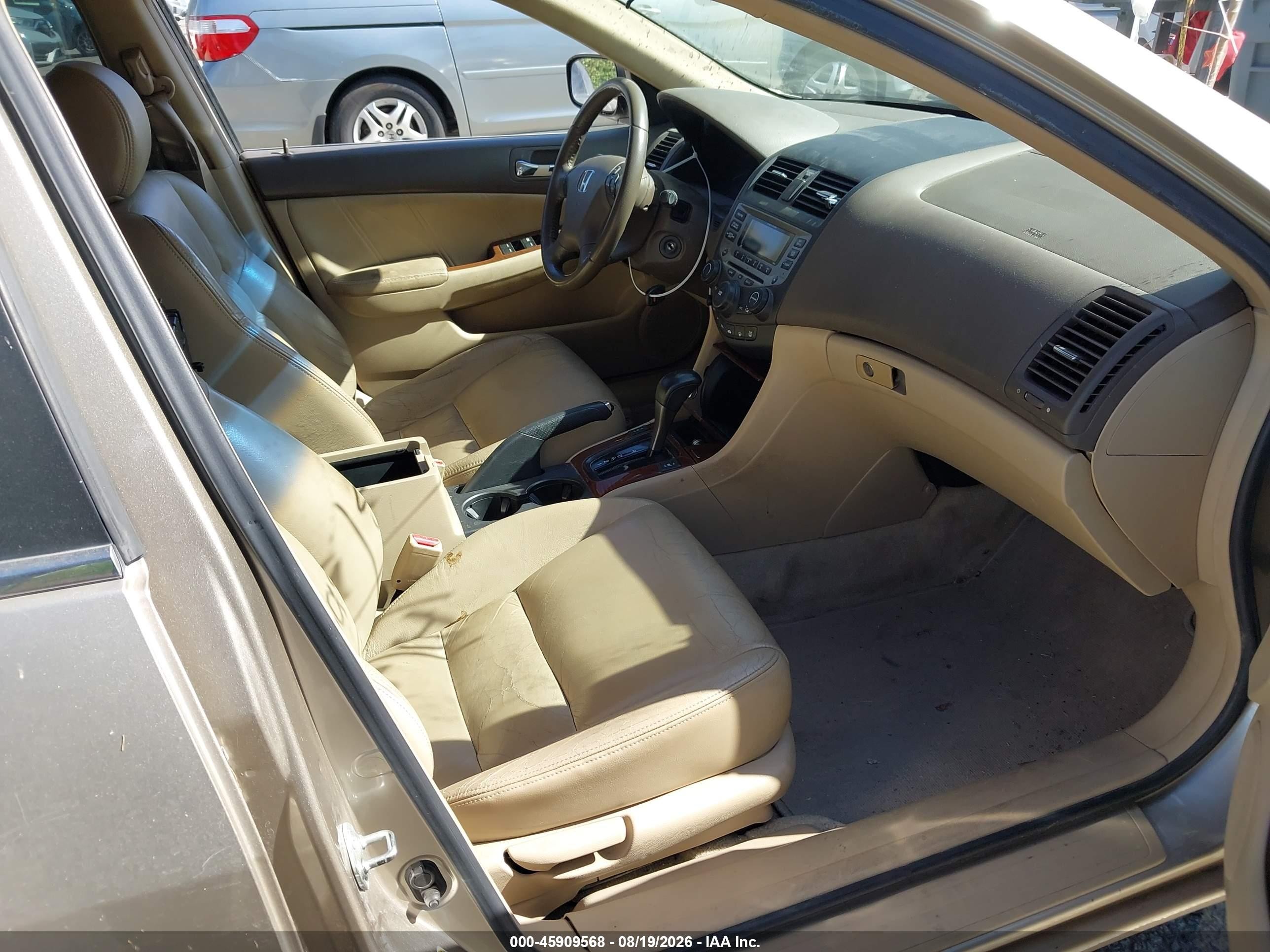 2006 Honda Accord 2.4 Ex Beige vin: 1HGCM568X6A080942